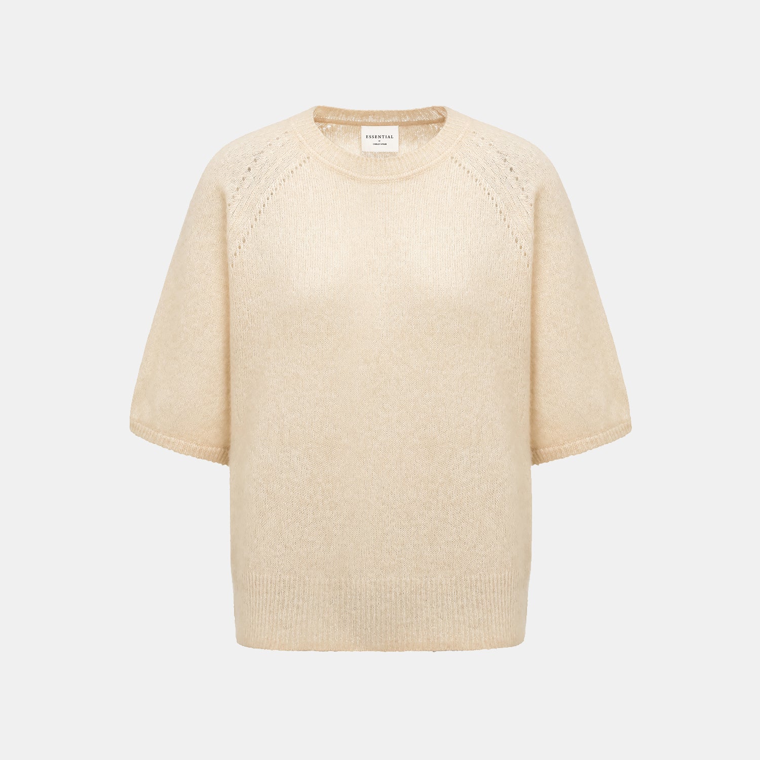 Autumn Diary Silk Cashmere 3/4 Sleeve Top—Vanilla Cake 