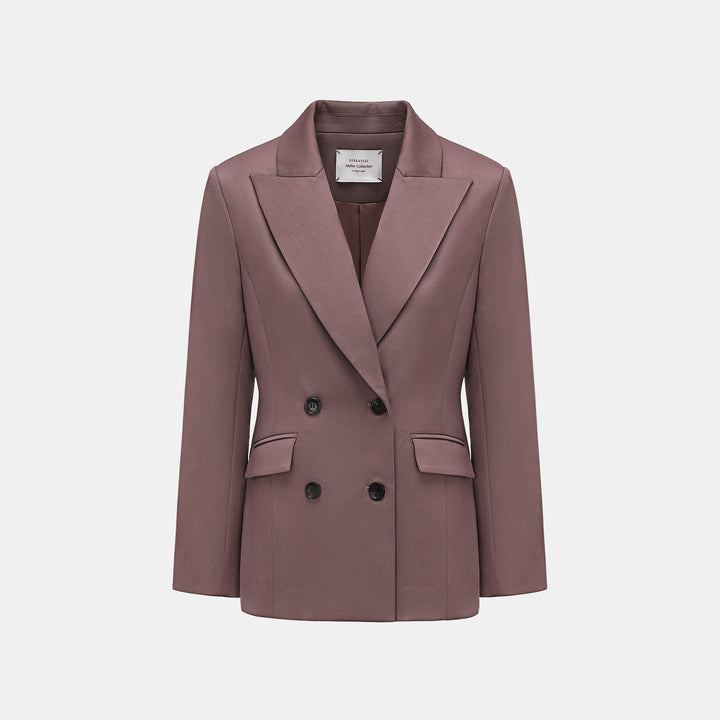 “Westminster Weekdays." 義大利頂級羊毛修身西裝外套—Rosewood Dusk烏木玫瑰