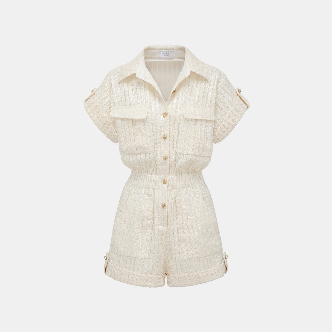 "Weekend at Monaco." 鏤花工藝亮片蕾絲連身褲—Moonlit Luster 盧卡月光