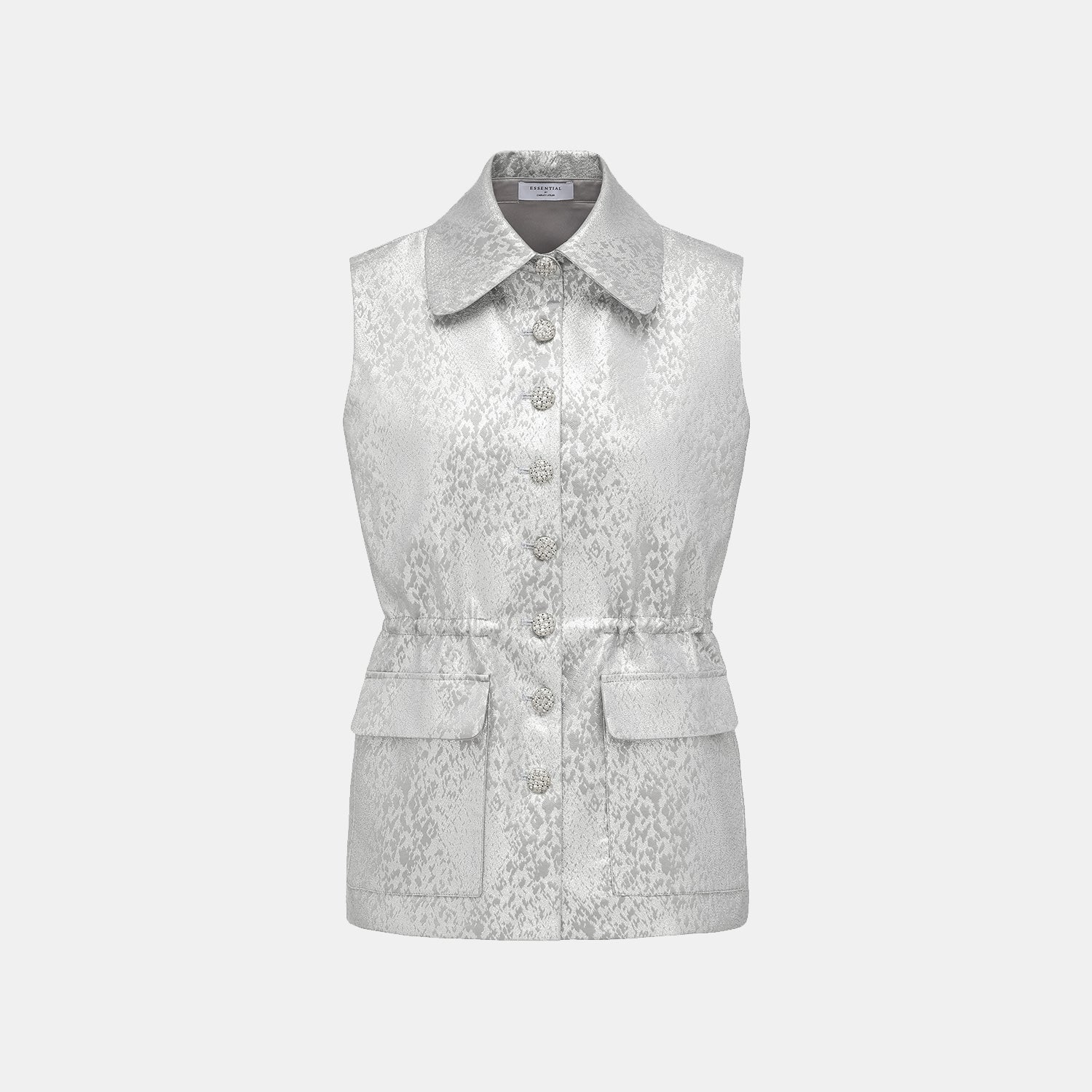 "春意"西班牙提花工藝狩獵收腰馬甲背心— 暮紫雲光