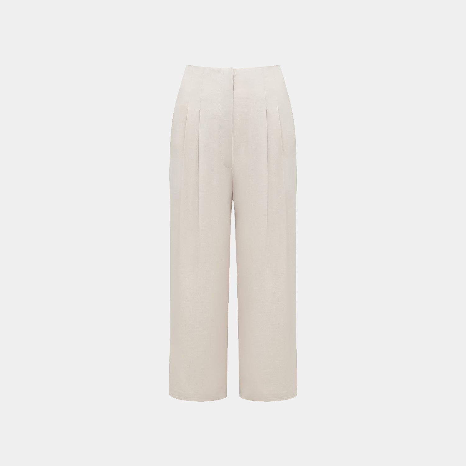 "Weekend at Monaco." 特殊絲竹肌理工藝醋酸立體剪裁闊腿8分褲—Mute