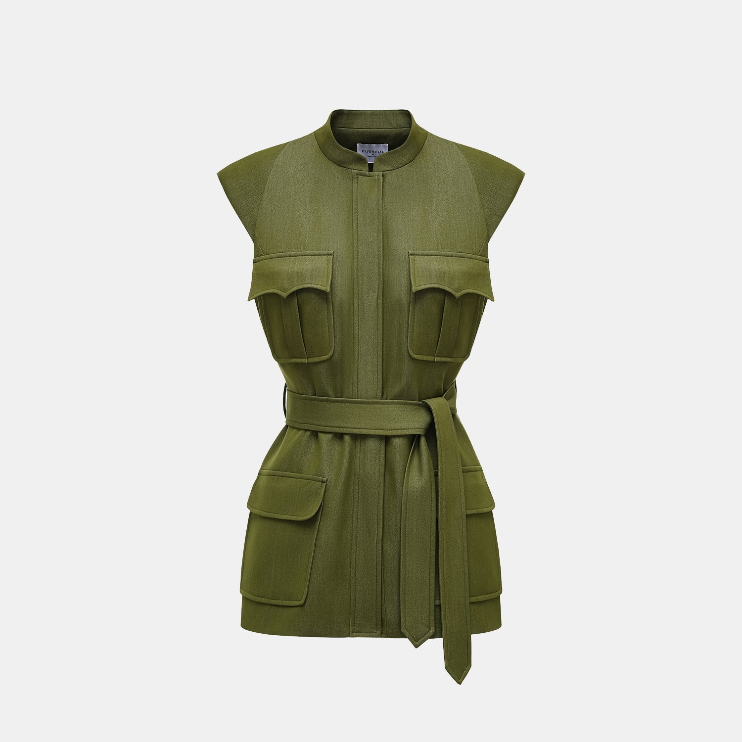 "Weekend at Monaco." 義大利肌理面料狩獵馬甲背心—Pistachio