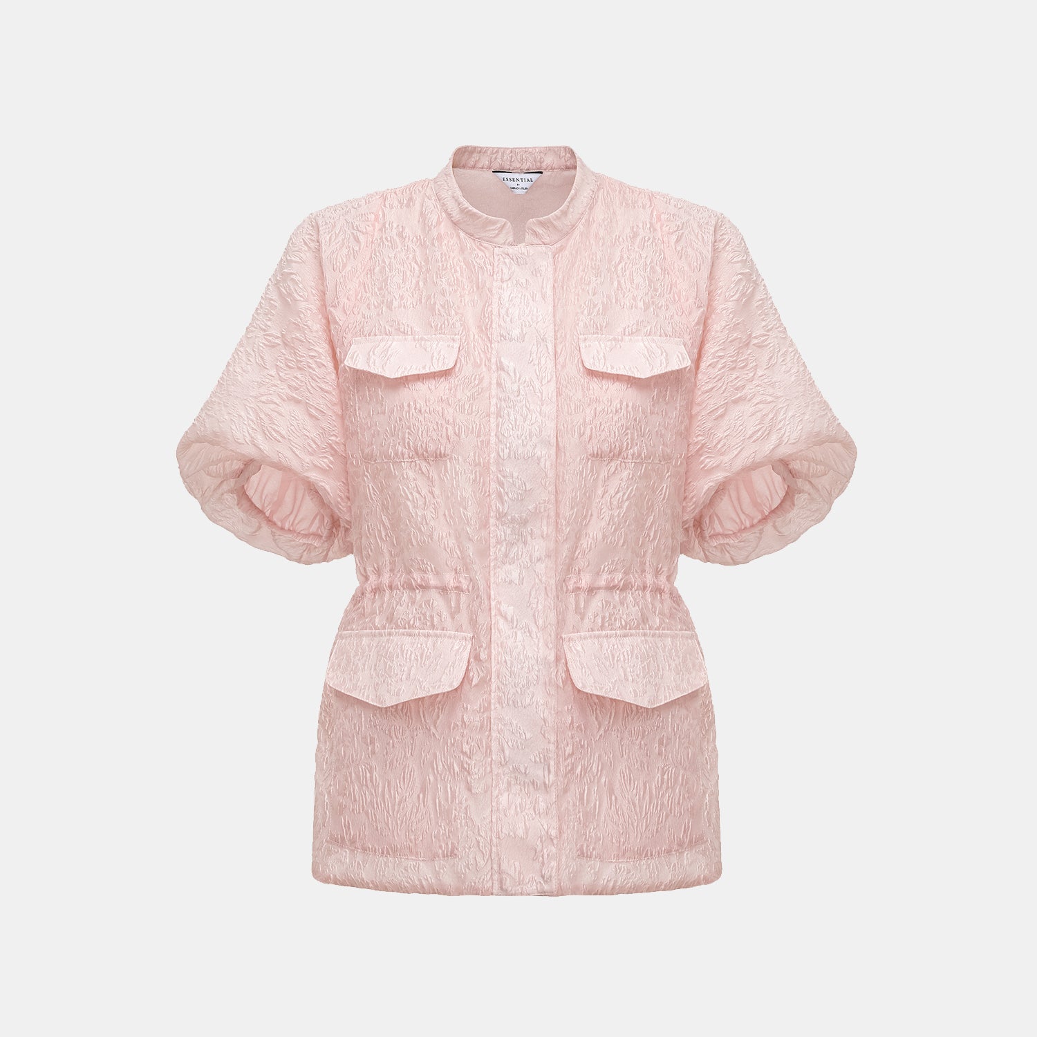 "Weekend at Monaco." 立體提花狩獵外套—Bubble Gum