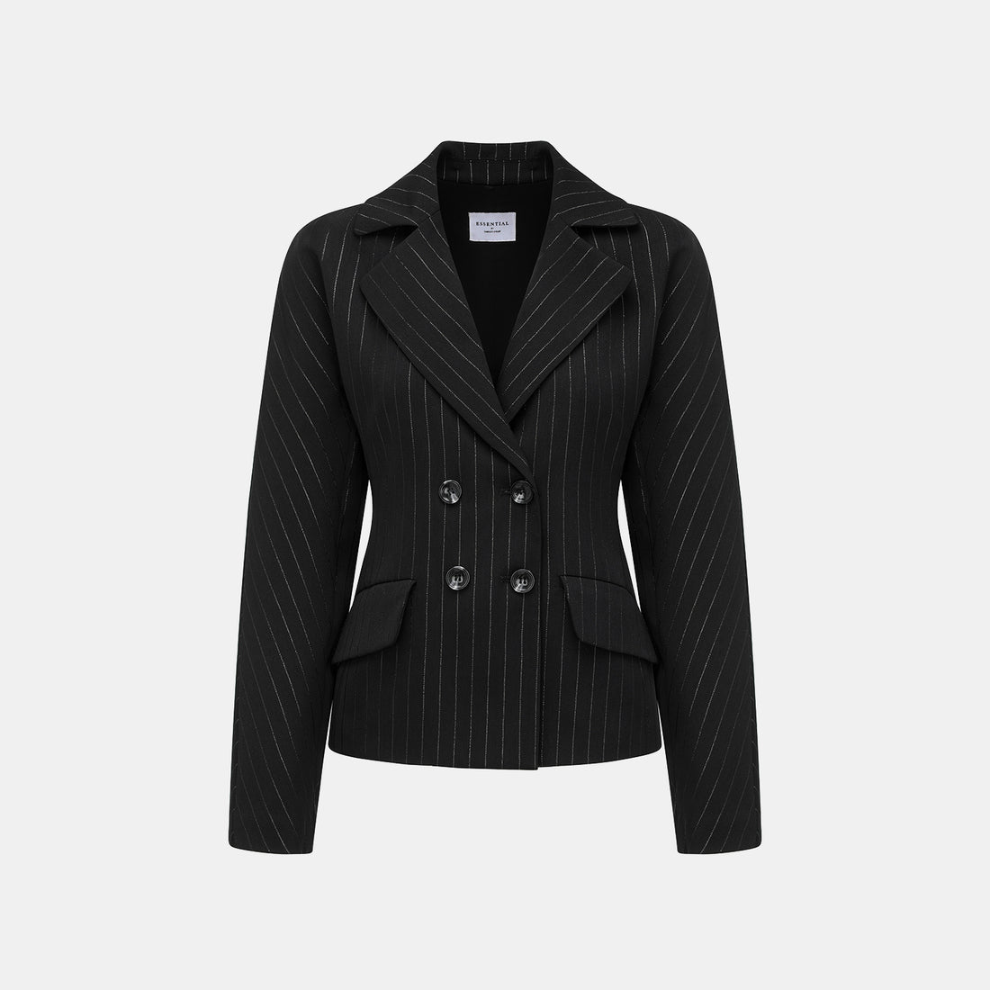 "Speak Sleek." 銀織工藝直條修身西裝外套—Shadow Rhythm沉光輕序