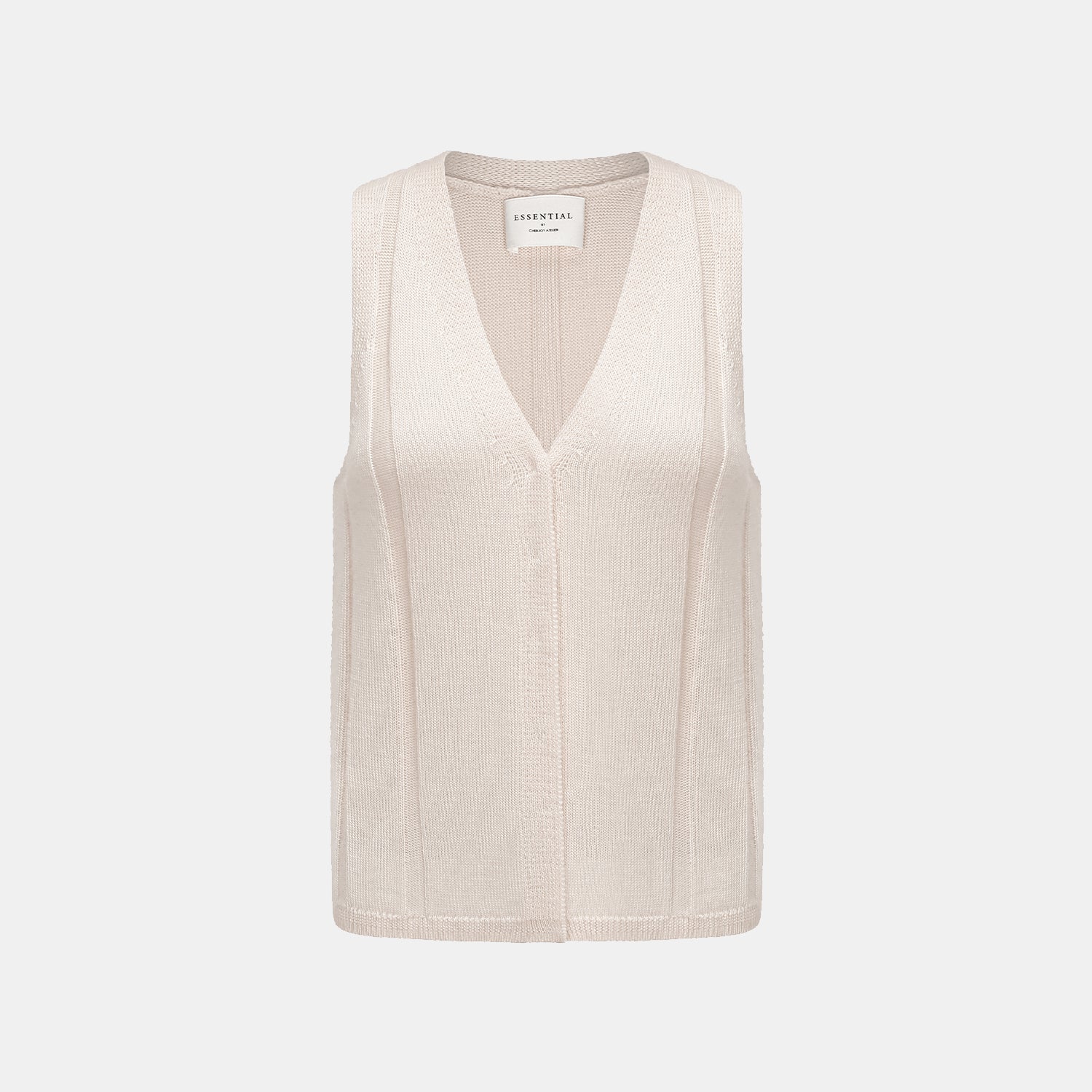 “Autumn Diary” 100%Cashmere V領背心—Rose Water