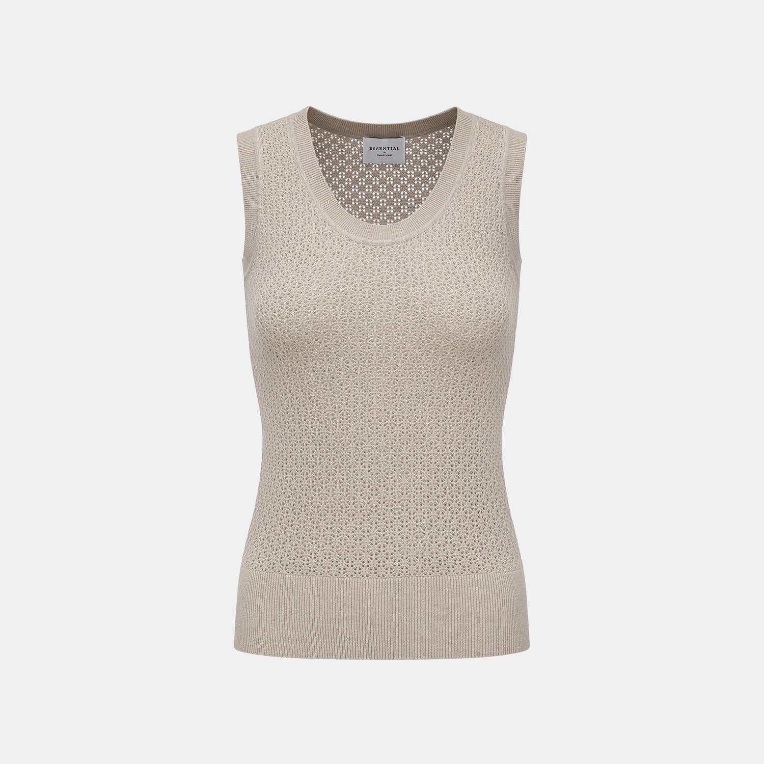 "Summer diary."Cashmere浮燦點織花眼工藝針織背心——Whispering of Fall 秋水暮煙