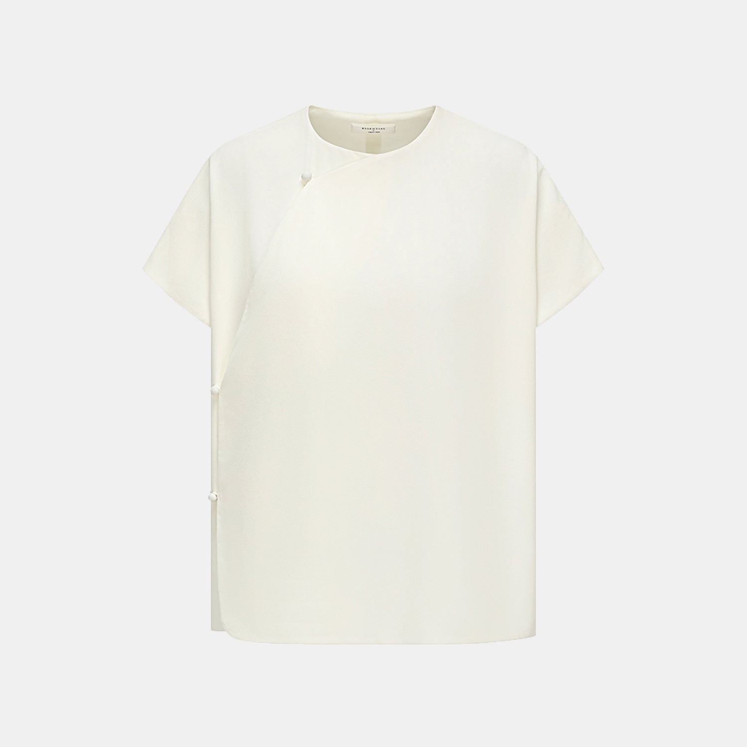 “秋意” 輕國風短袖罩衫 — 白