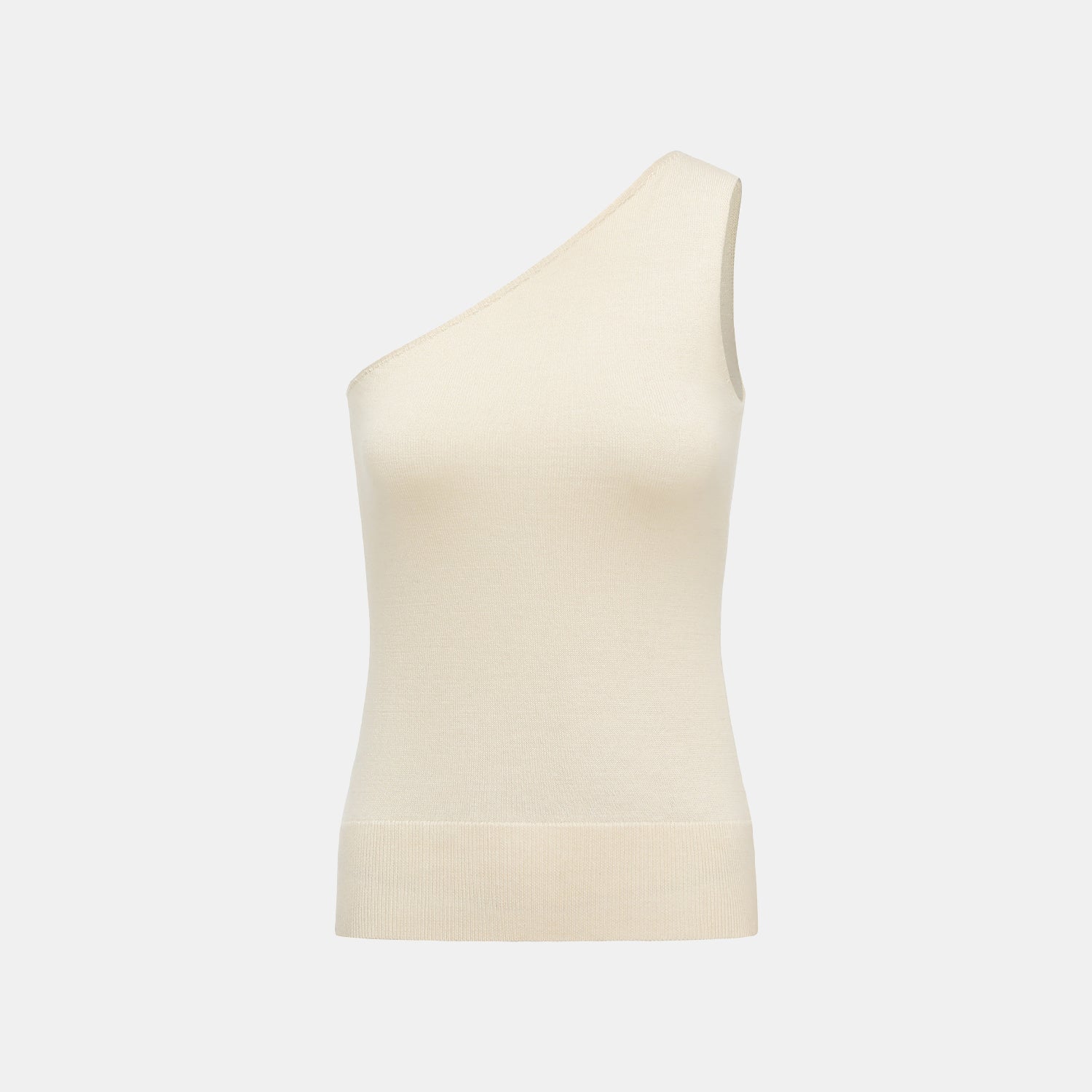 “Autumn Diary” 100%Cashmere 斜肩上衣—Milk