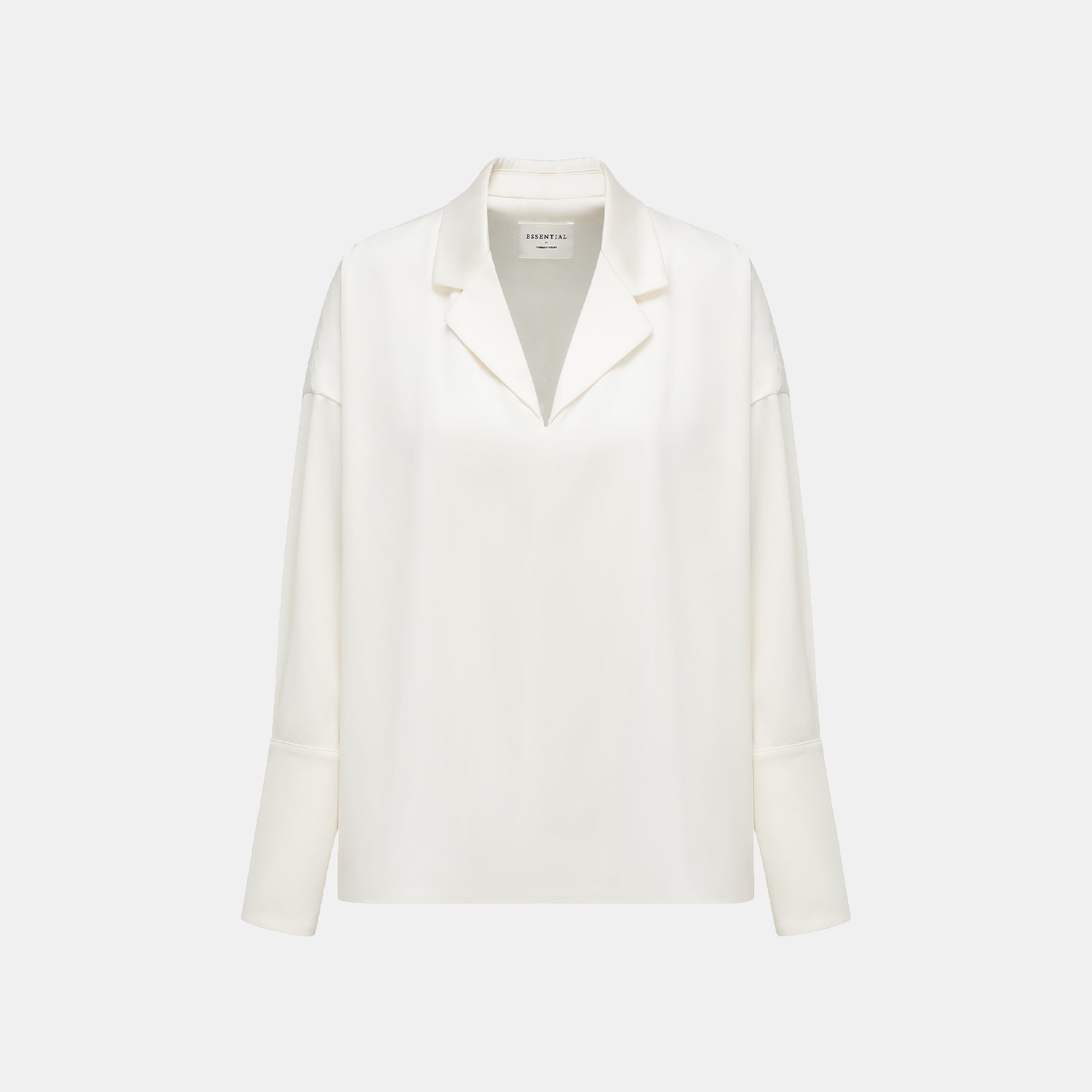 “Easy-go Chic” 重磅醋酸休閒罩衫—簡光白