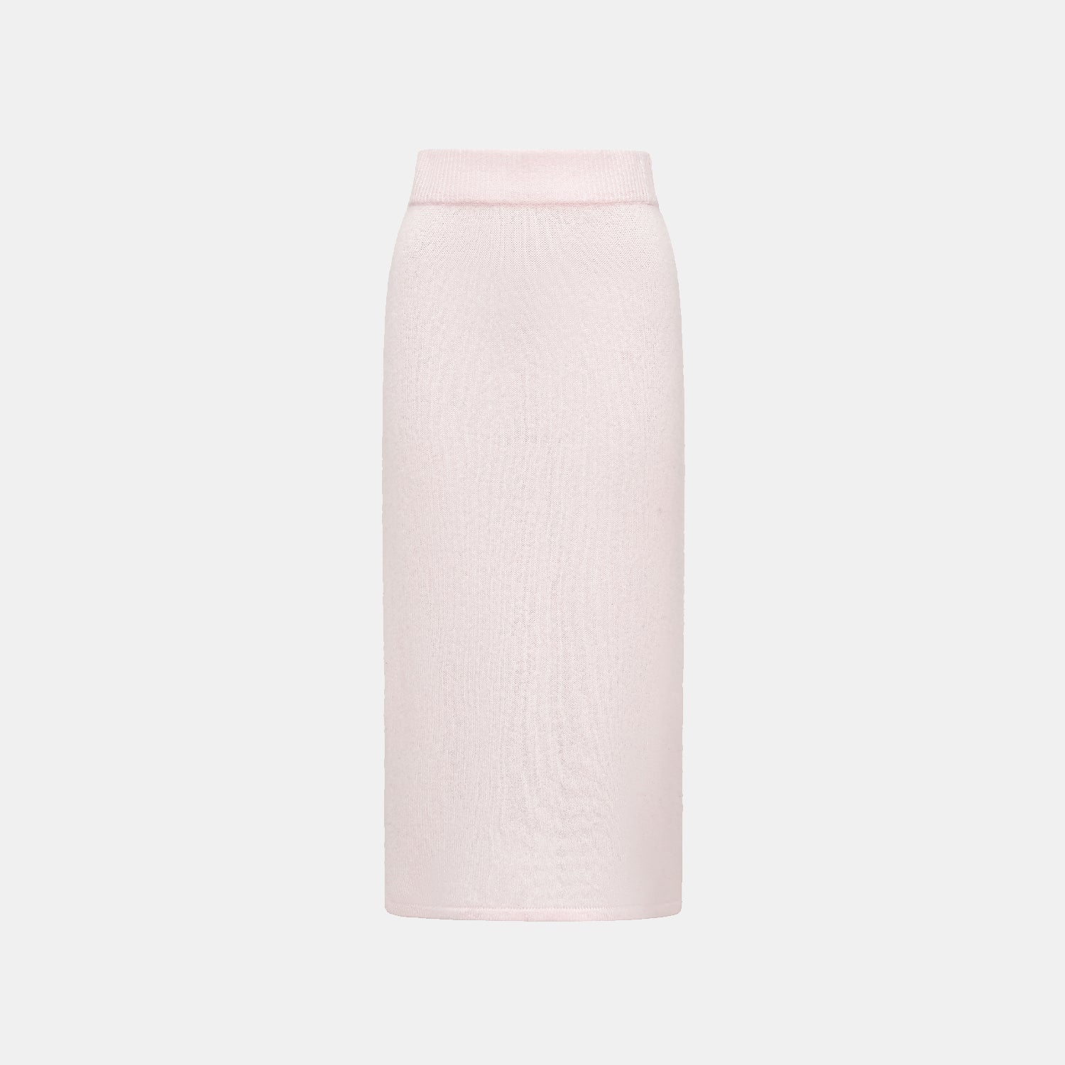 Autumn Diary Silk Cashmere Pencil Skirt—Rose Water 