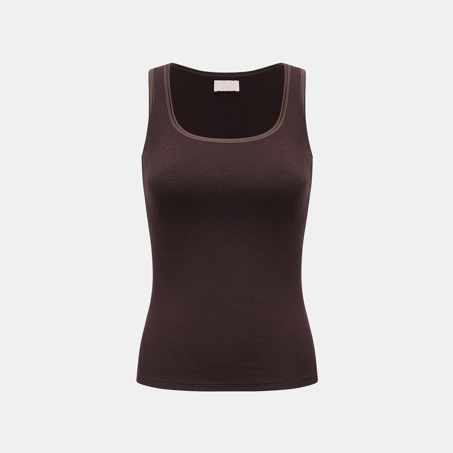 "Heart Warmth"極柔羊毛緞邊BraTop—暮紫棕