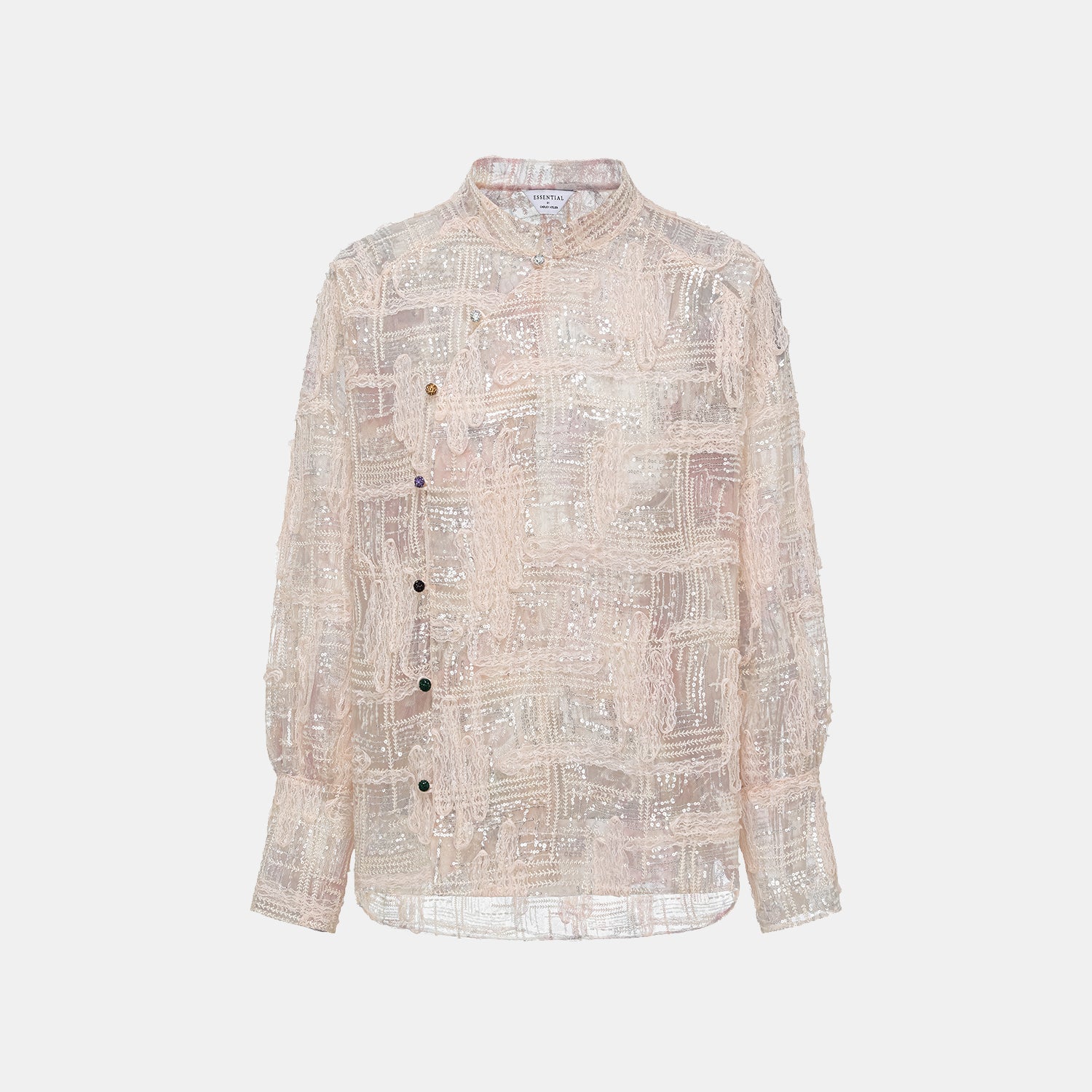 "Imperial Gala" 奢華蕾絲畫藝珠繡輕中式罩衫