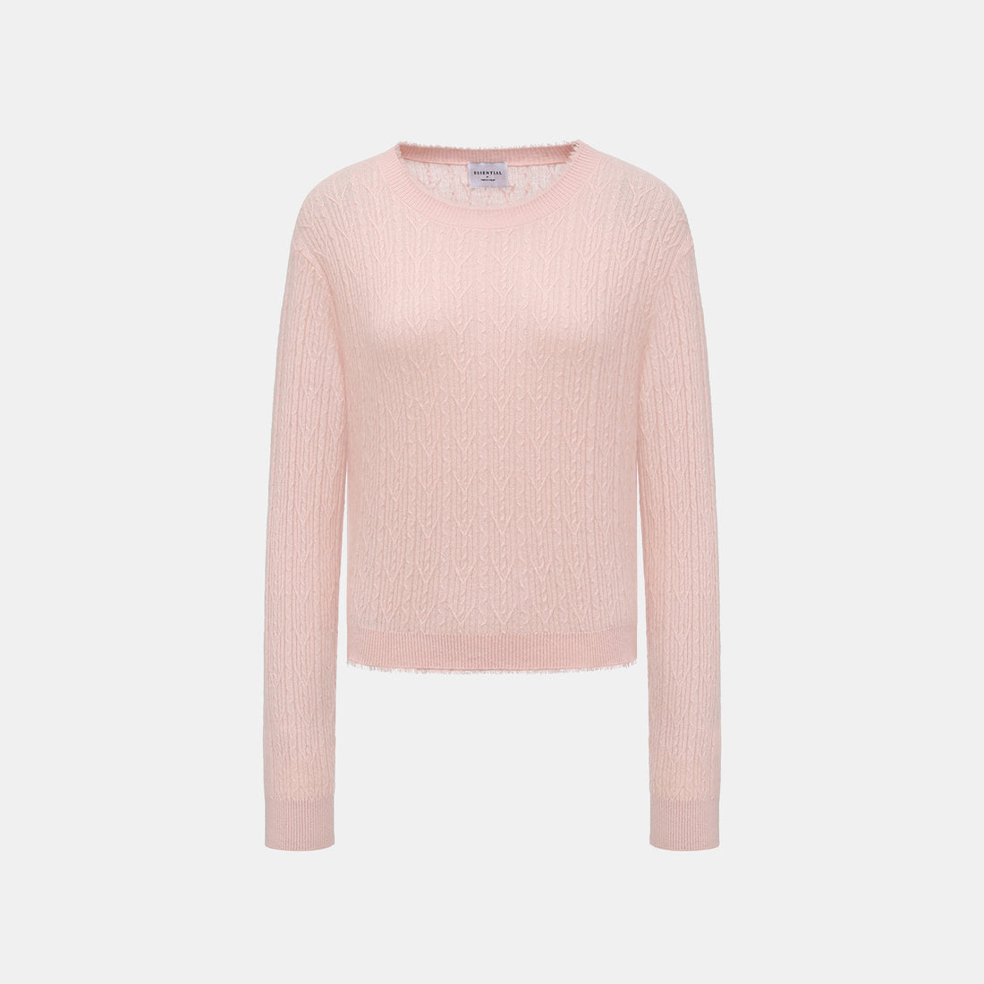 “Autumn Diary” 100% Cashmere羽絮葉脈紋銀織針織上衣—Rosé Mood瑰晤