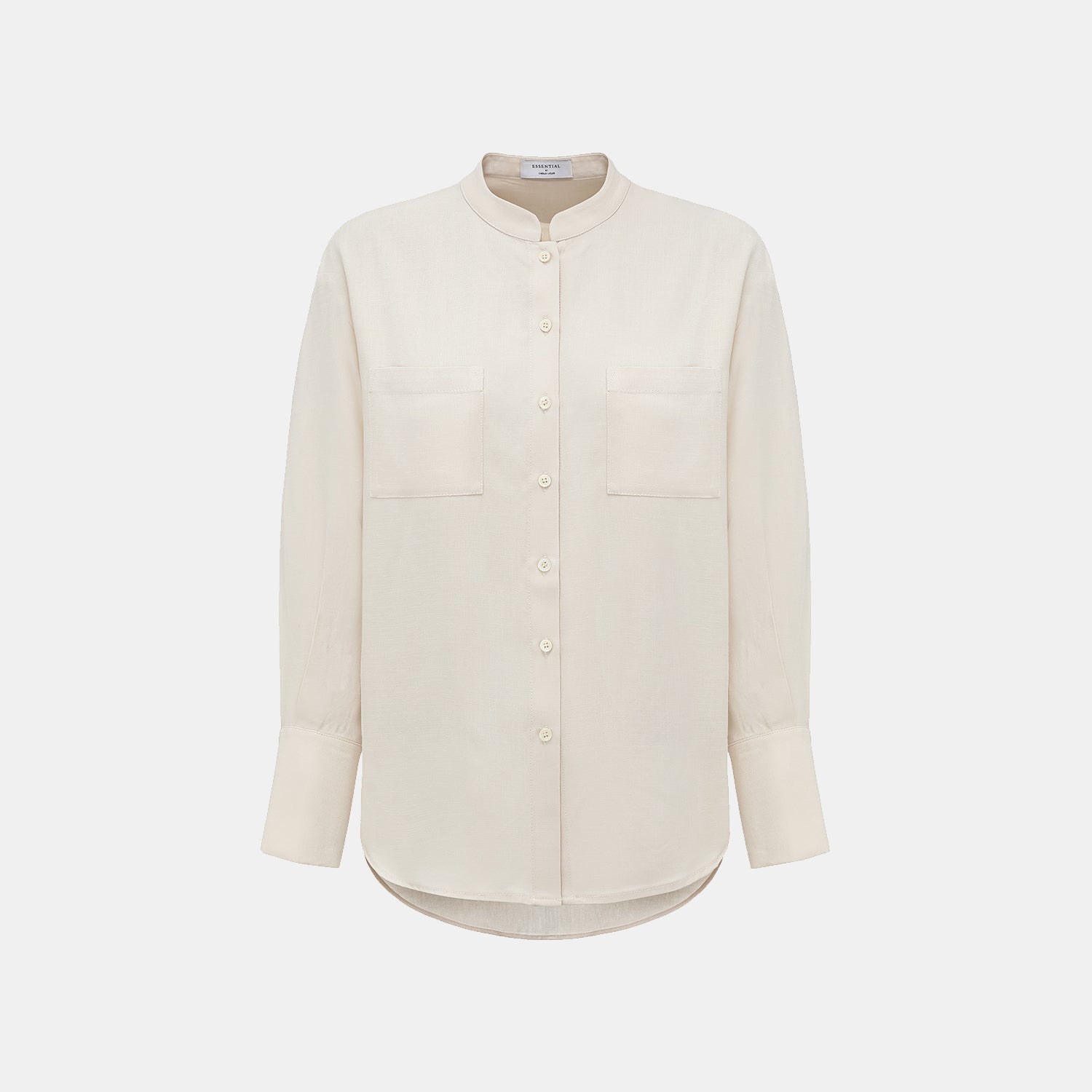 “知性時刻” 特殊絲竹肌理工藝醋酸襯衫—茶曦