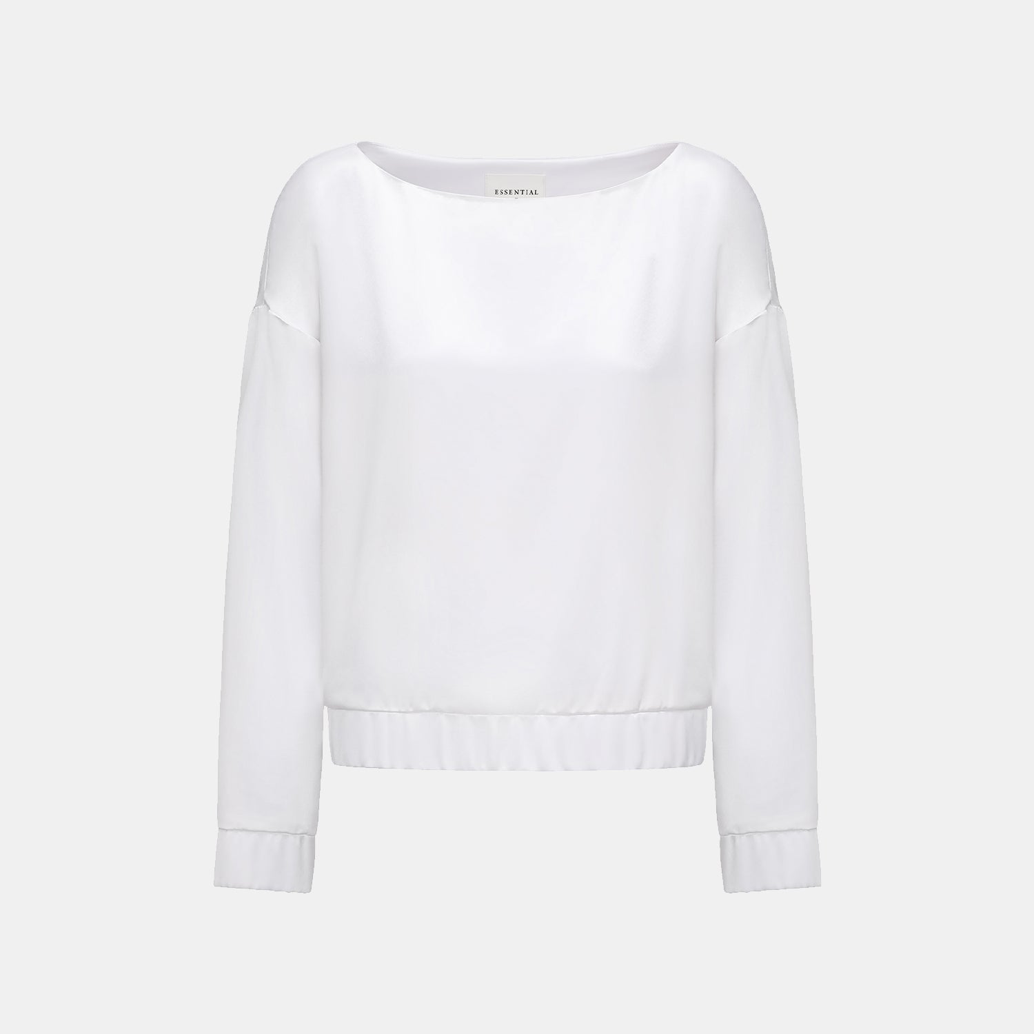 “Easy Go Chic.” Satin Acetate Leisure Suit—White 