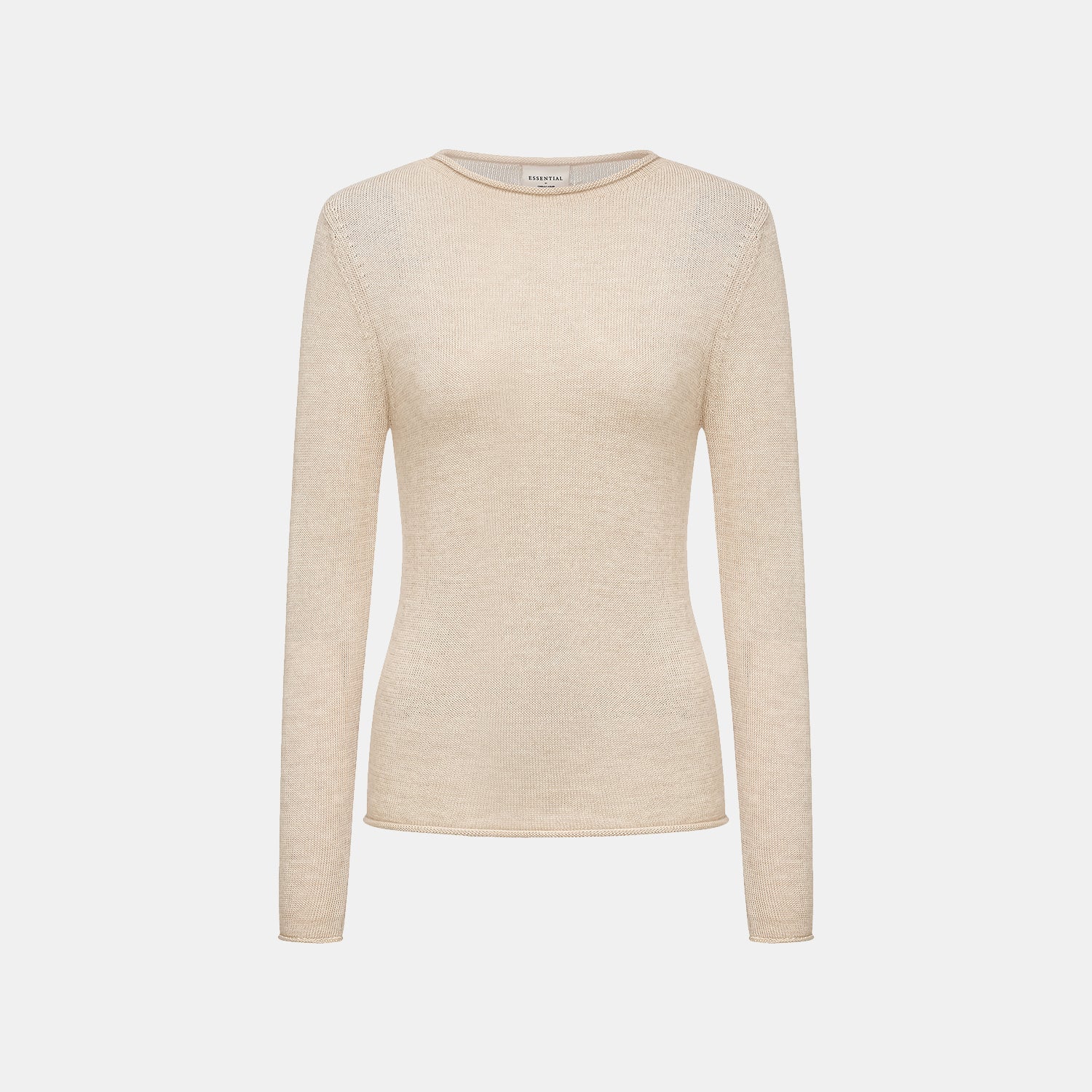 “Winter Diary” Silk Cashmere 基礎款上衣—米