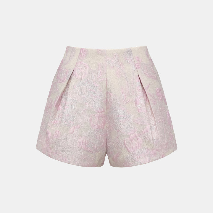 “春意” 提花短褲—浮光露櫻