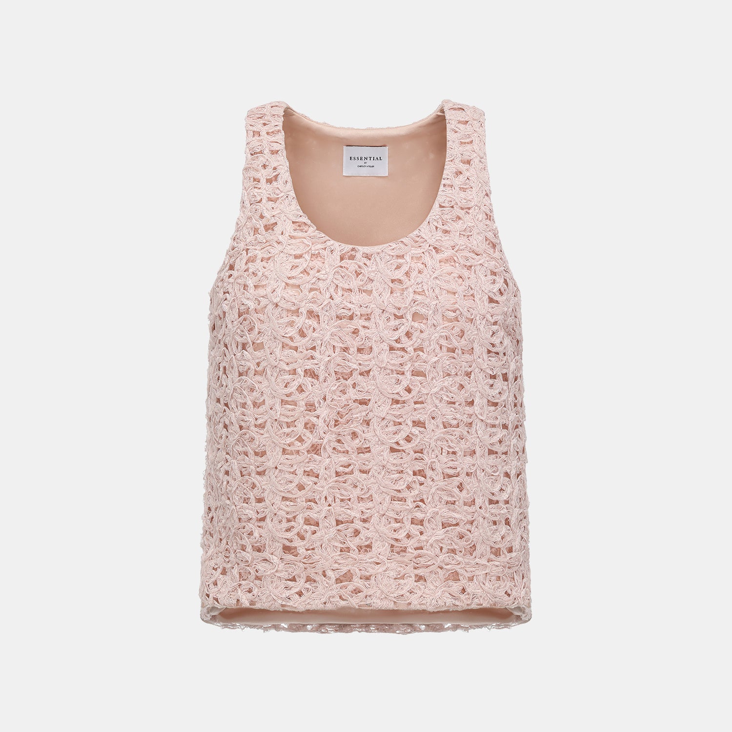 “Sloane Ave."繞畫織藝鏤花蕾絲背心—Rose Reverie織夢玫瑰