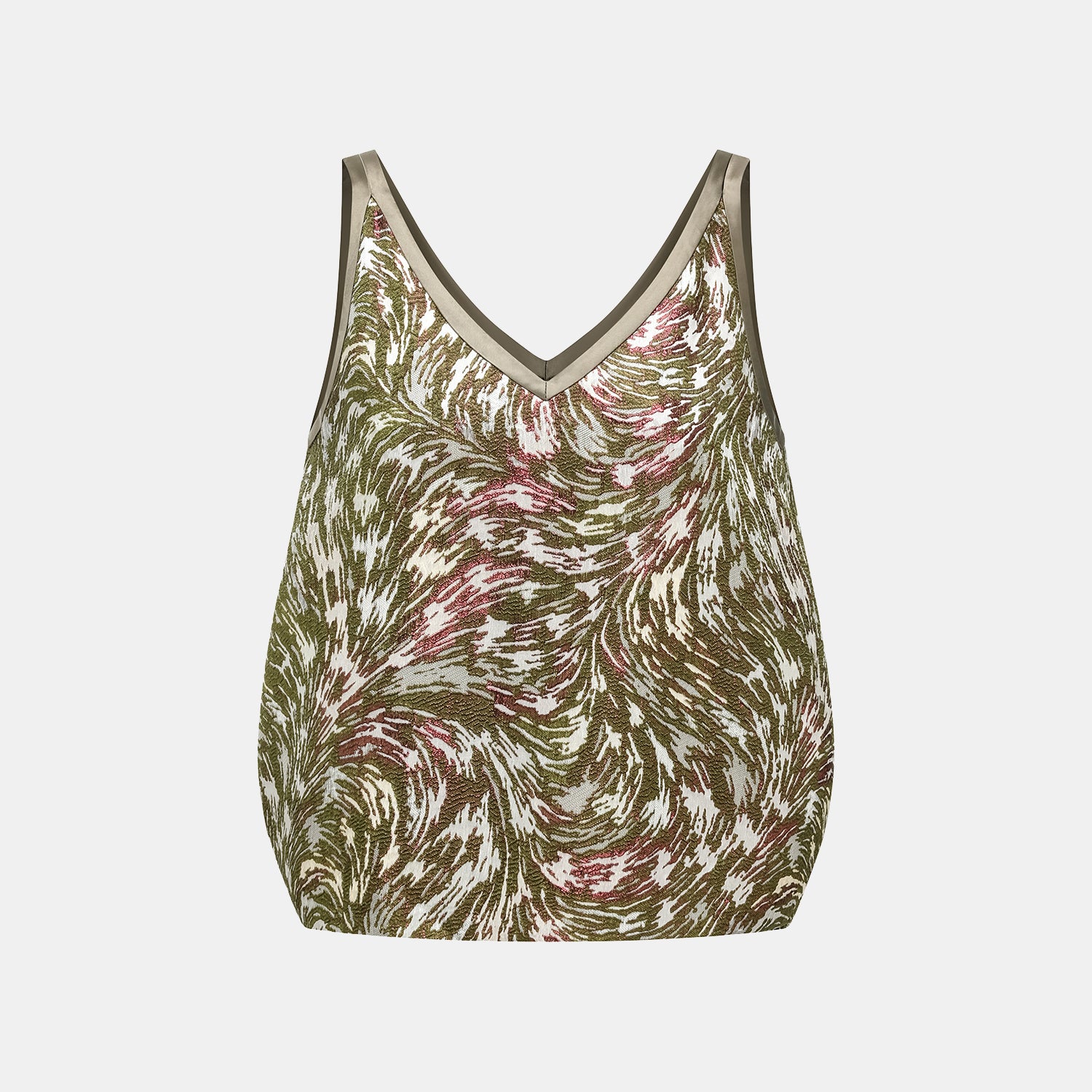 "Imperial Garden Teatime" 義大利提花輕國風拼接背心—春游致興