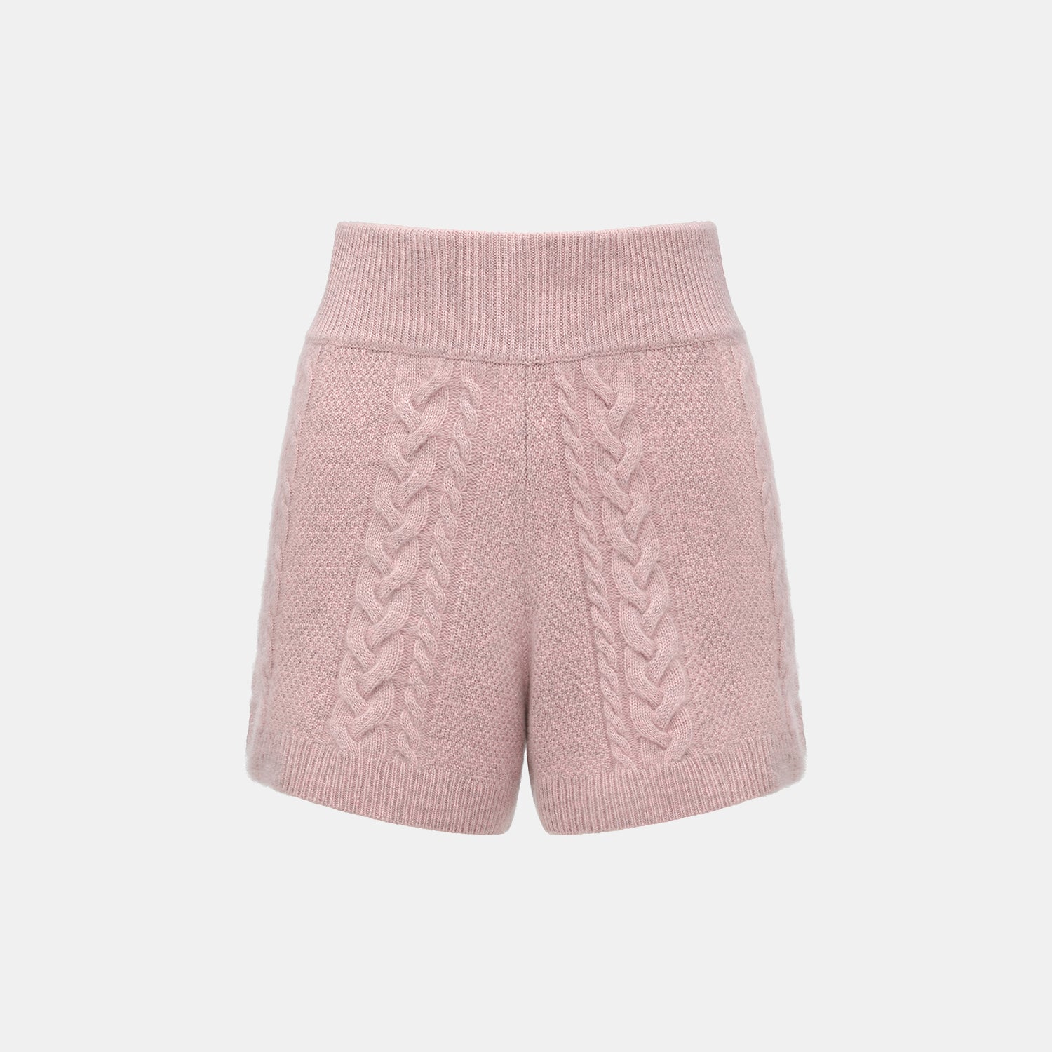 “Spring Diary” 100% Cashmere 立體編結針織短褲—Rosé Manuscript玫瑰詩稿