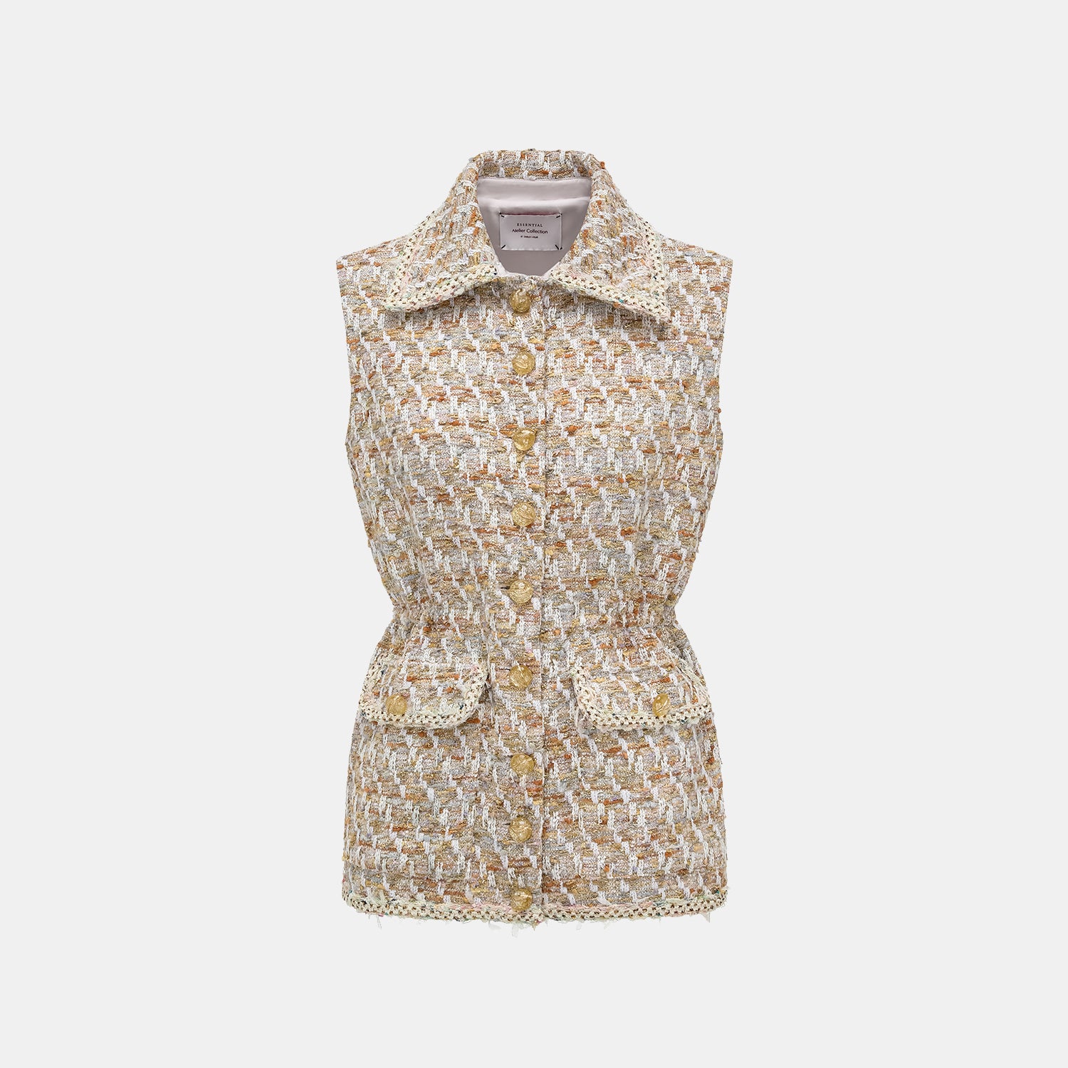 “Weekend at Monaco” 西班牙縷金工藝輕薄花呢收腰狩獵馬甲背心—Whimsy Grove