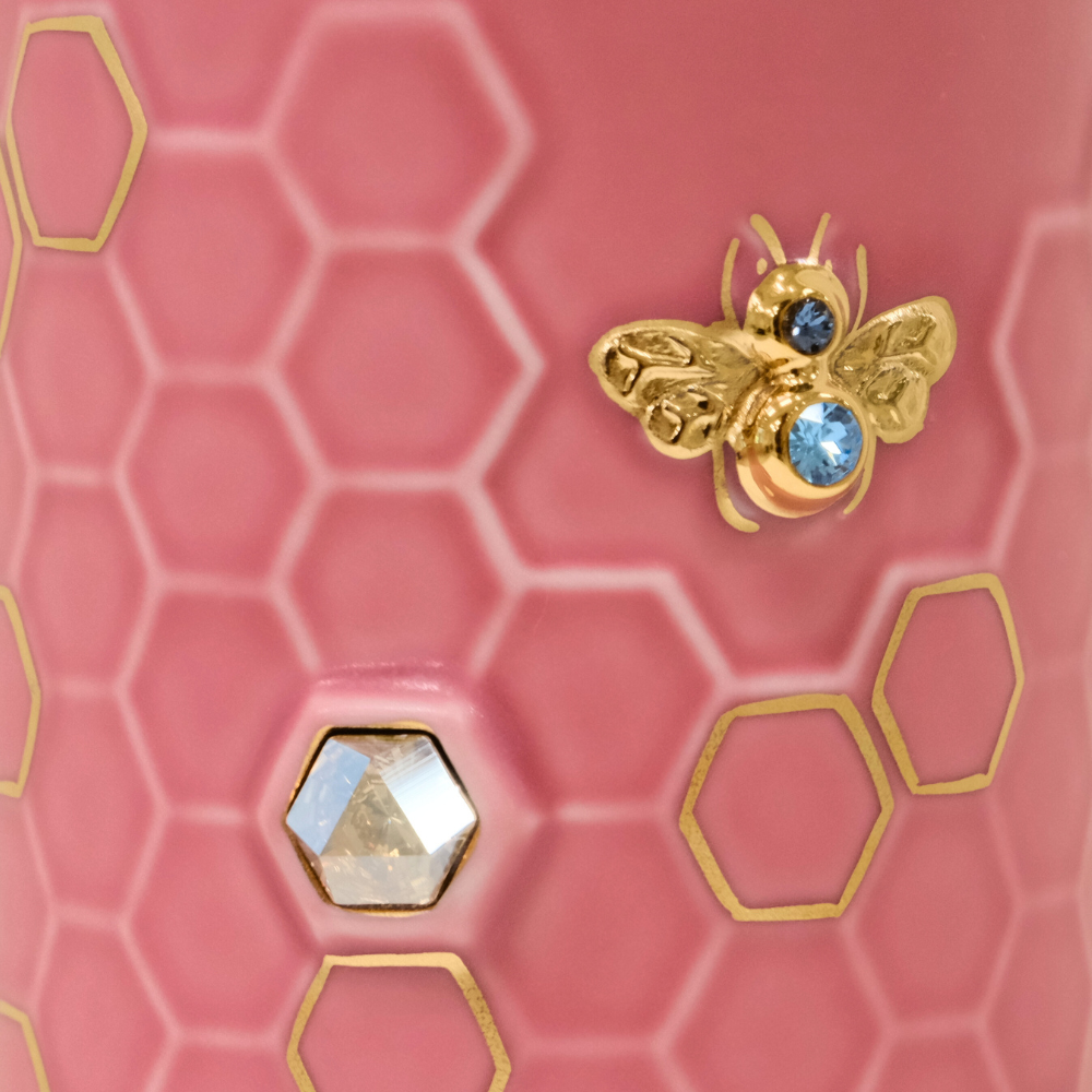 乾唐軒 吉星大豐收鎏金水晶隨身杯─ 無光粉紅金