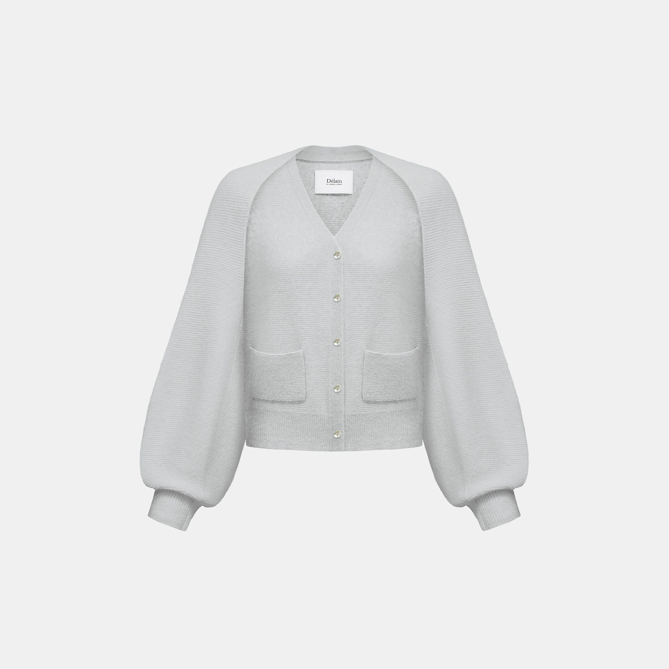 “Spring Diary” Silk Cashmere真絲兩件式背心針織上衣—Morning Mist黎明薄霧