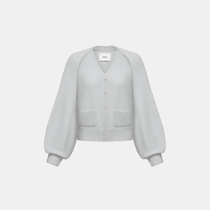 “Spring Diary” Silk Cashmere真絲兩件式背心針織上衣—Morning Mist黎明薄霧