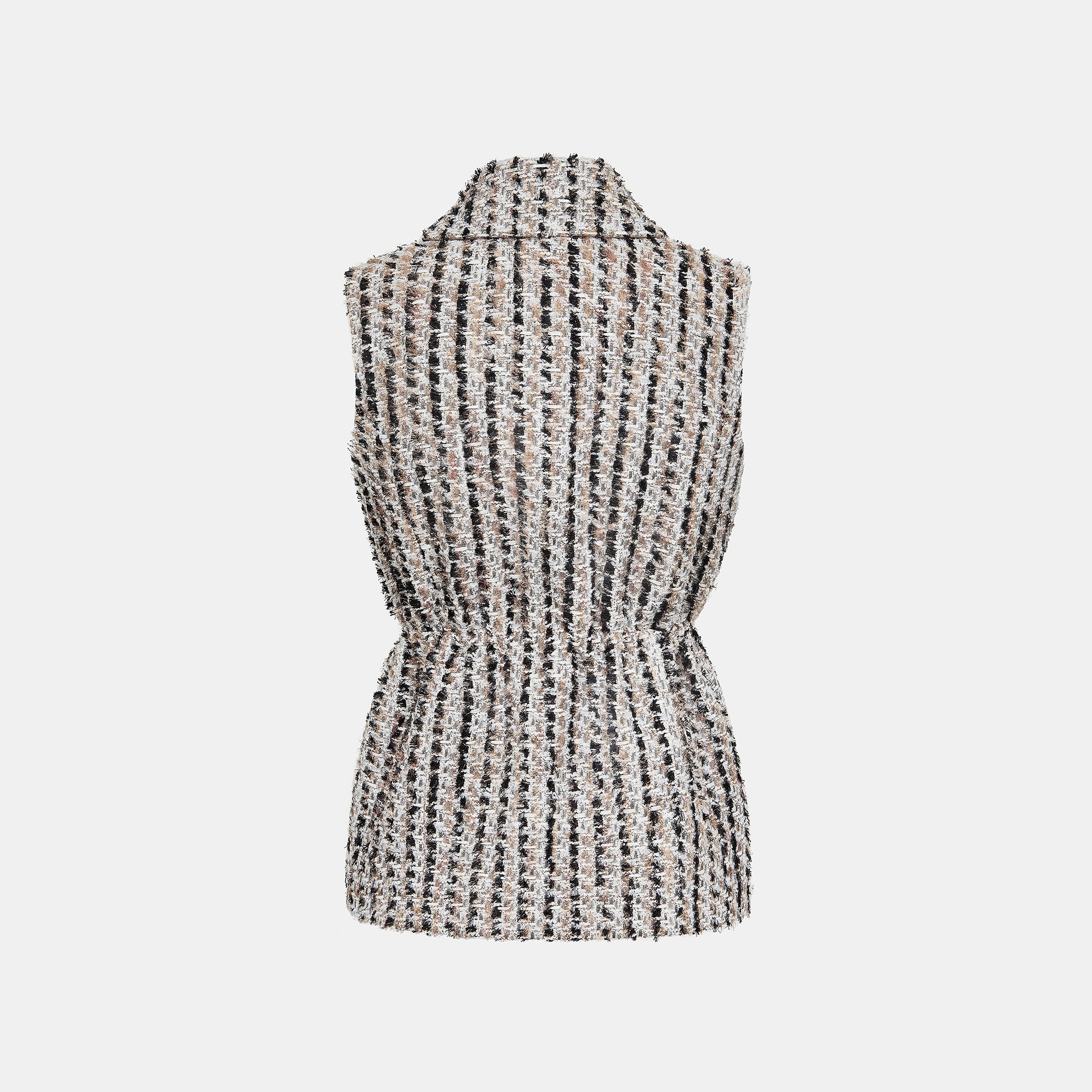 “Sloane Ave."法國高級訂製簇線銀織花呢收腰狩獵馬甲背心—Marais Atelier瑪黑藝坊