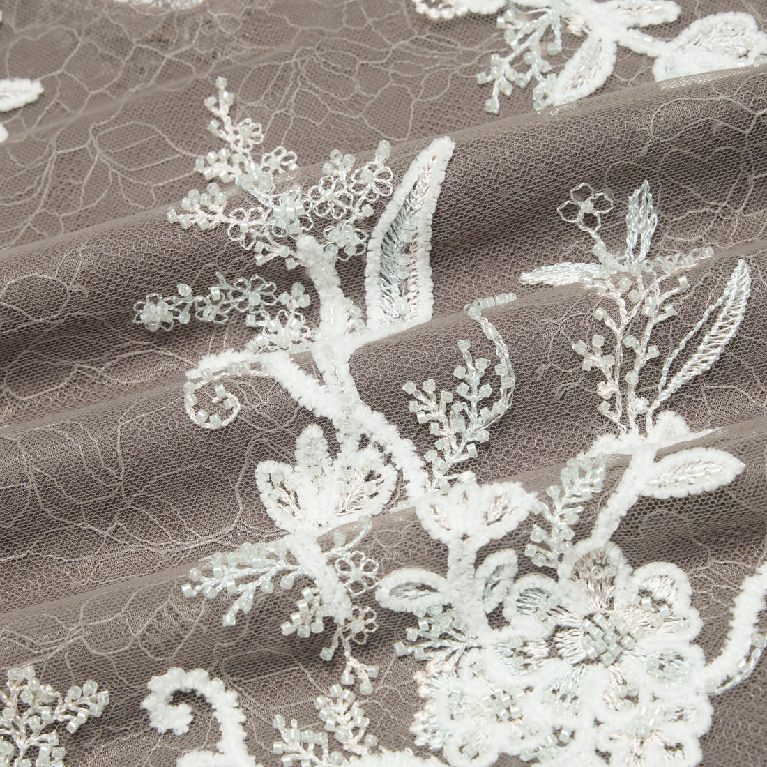 "Imperial Garden Teatime"珠繡香緹蕾絲短褲—Mist Bloom 霧綻花影