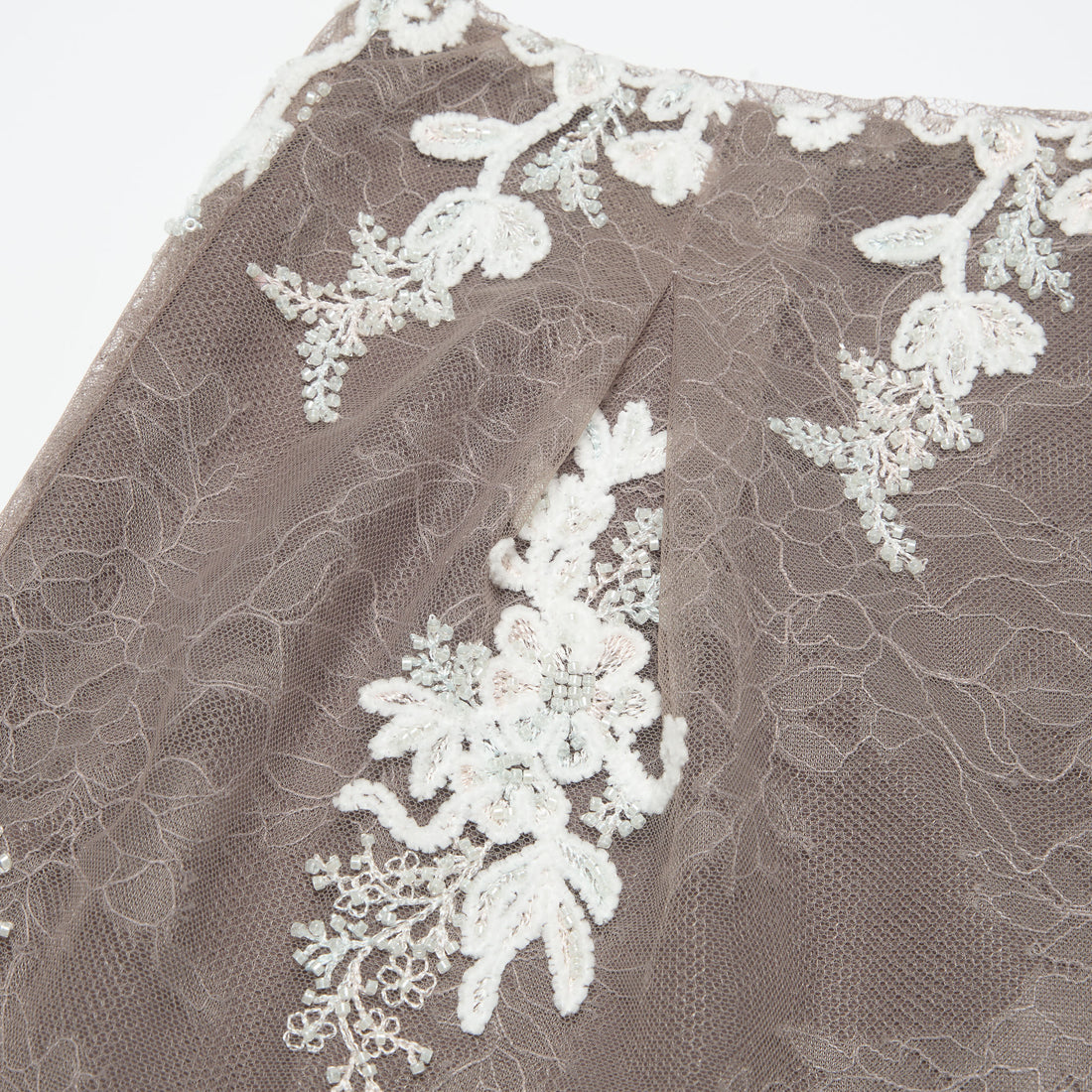 "Imperial Garden Teatime"珠繡香緹蕾絲短褲—Mist Bloom 霧綻花影