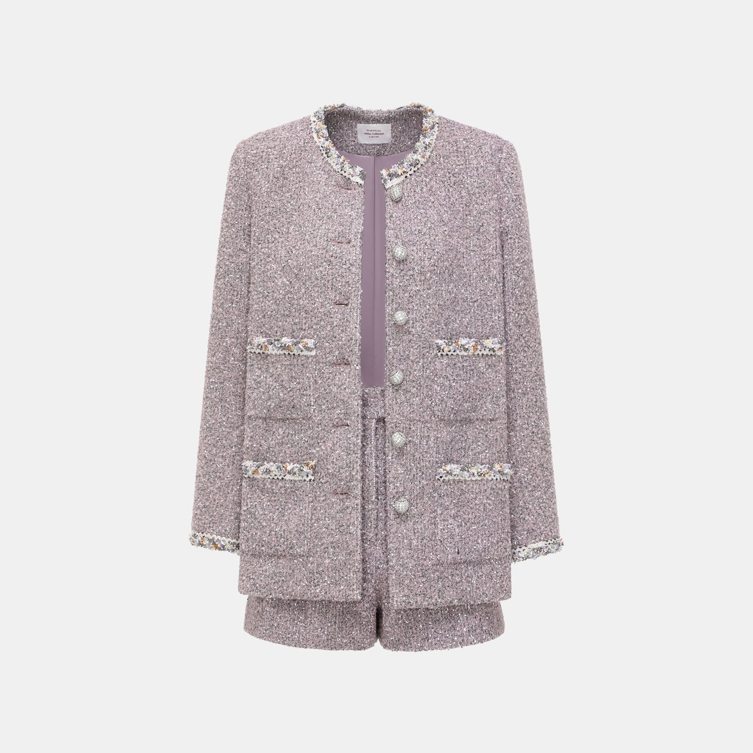 "Chelsea Citywalk." 義大利肌理工藝花呢短褲—Lavender Haze