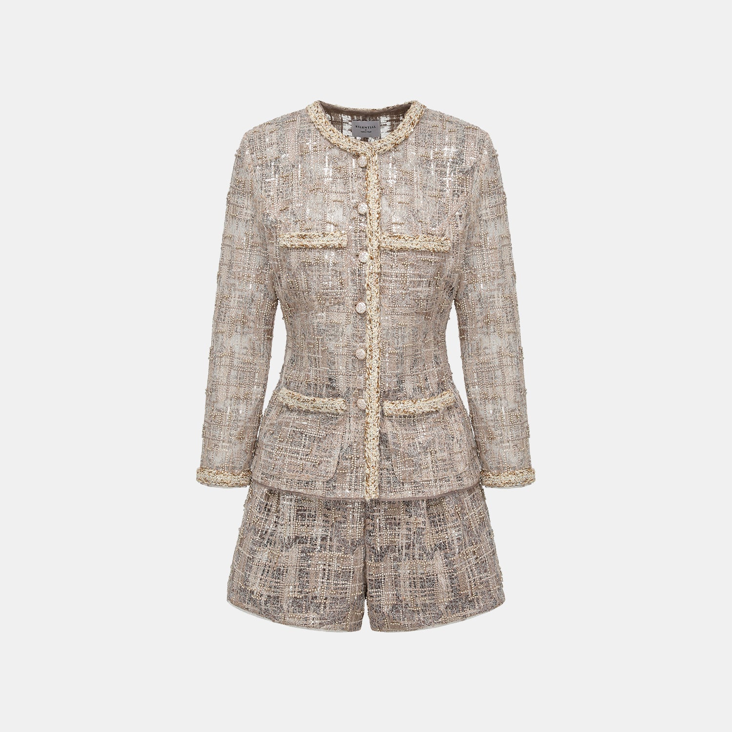 “Brunch at Ritz.” 奢華蕾絲畫藝珠繡外套—The Gilded Kiss克林姆之吻