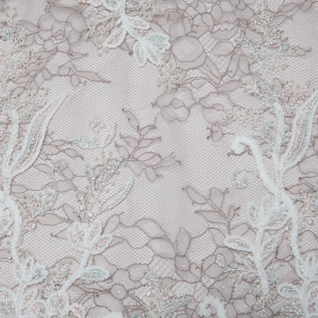 "Imperial Garden Teatime"珠繡香緹蕾絲馬甲背心—Mist Bloom 霧綻花影