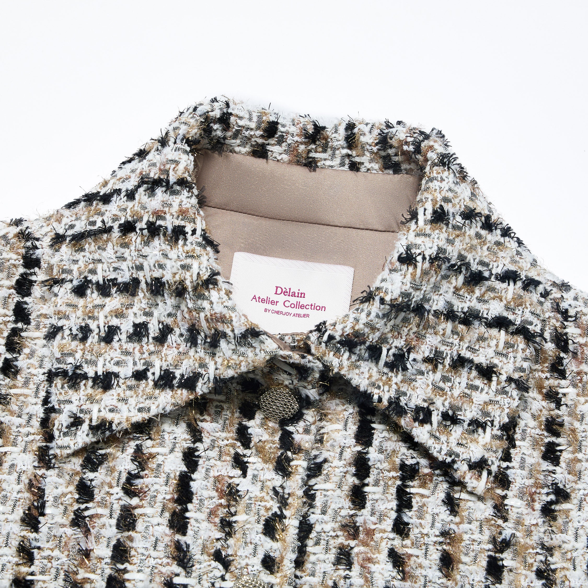 “Sloane Ave."法國高級訂製簇線銀織花呢收腰狩獵馬甲背心—Marais Atelier瑪黑藝坊