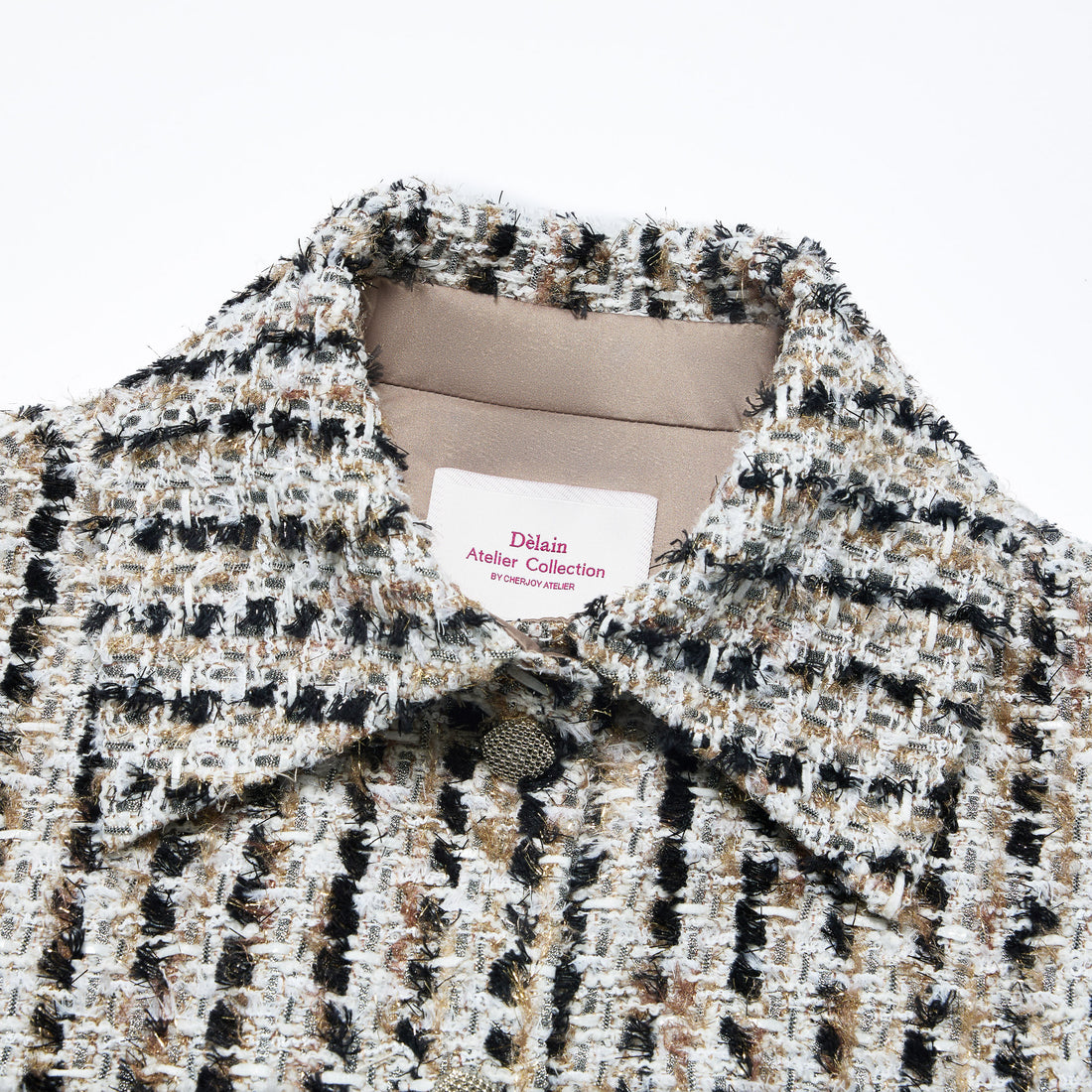 “Sloane Ave."法國高級訂製簇線銀織花呢收腰狩獵馬甲背心—Marais Atelier瑪黑藝坊