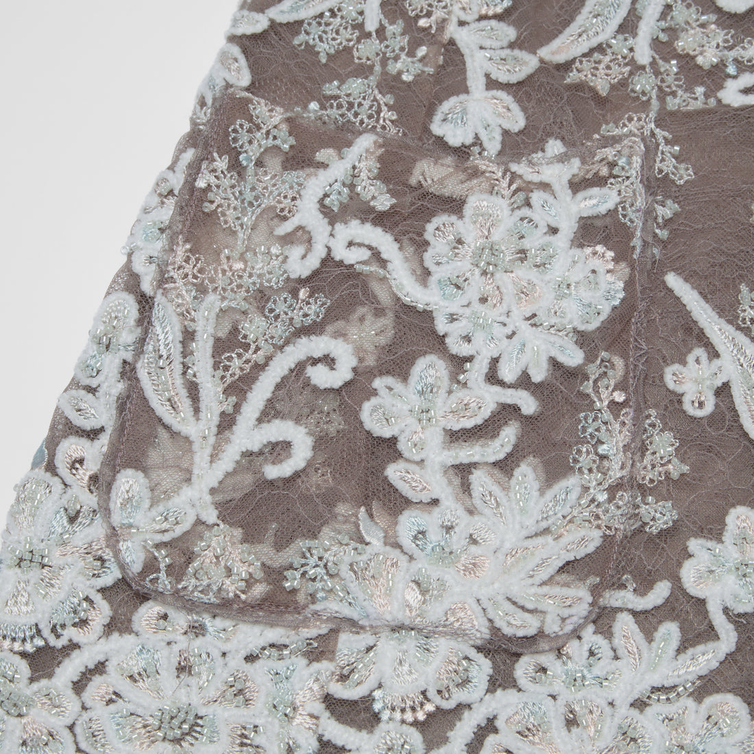 "Imperial Garden Teatime"珠繡香緹蕾絲馬甲背心—Mist Bloom 霧綻花影