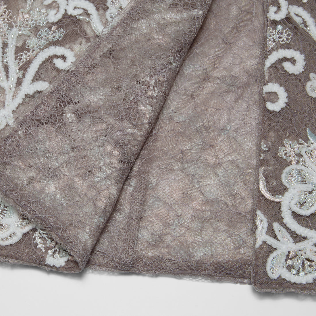 "Imperial Garden Teatime"珠繡香緹蕾絲馬甲背心—Mist Bloom 霧綻花影