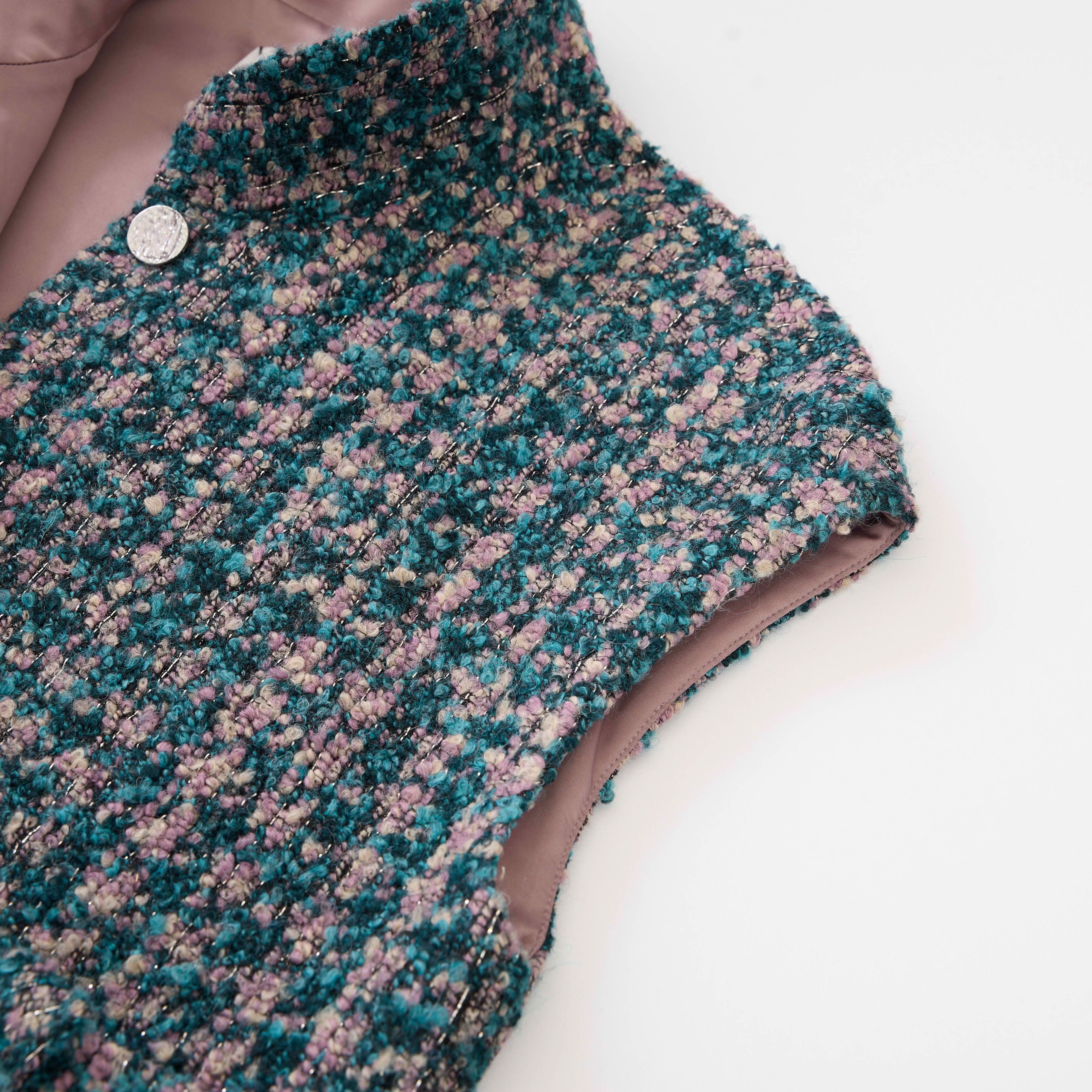 “Édition du 25 de Nuit” 義大利立體絨圈縈紗Oversized花呢背心—Sugarkiss Noël聖誕糖語