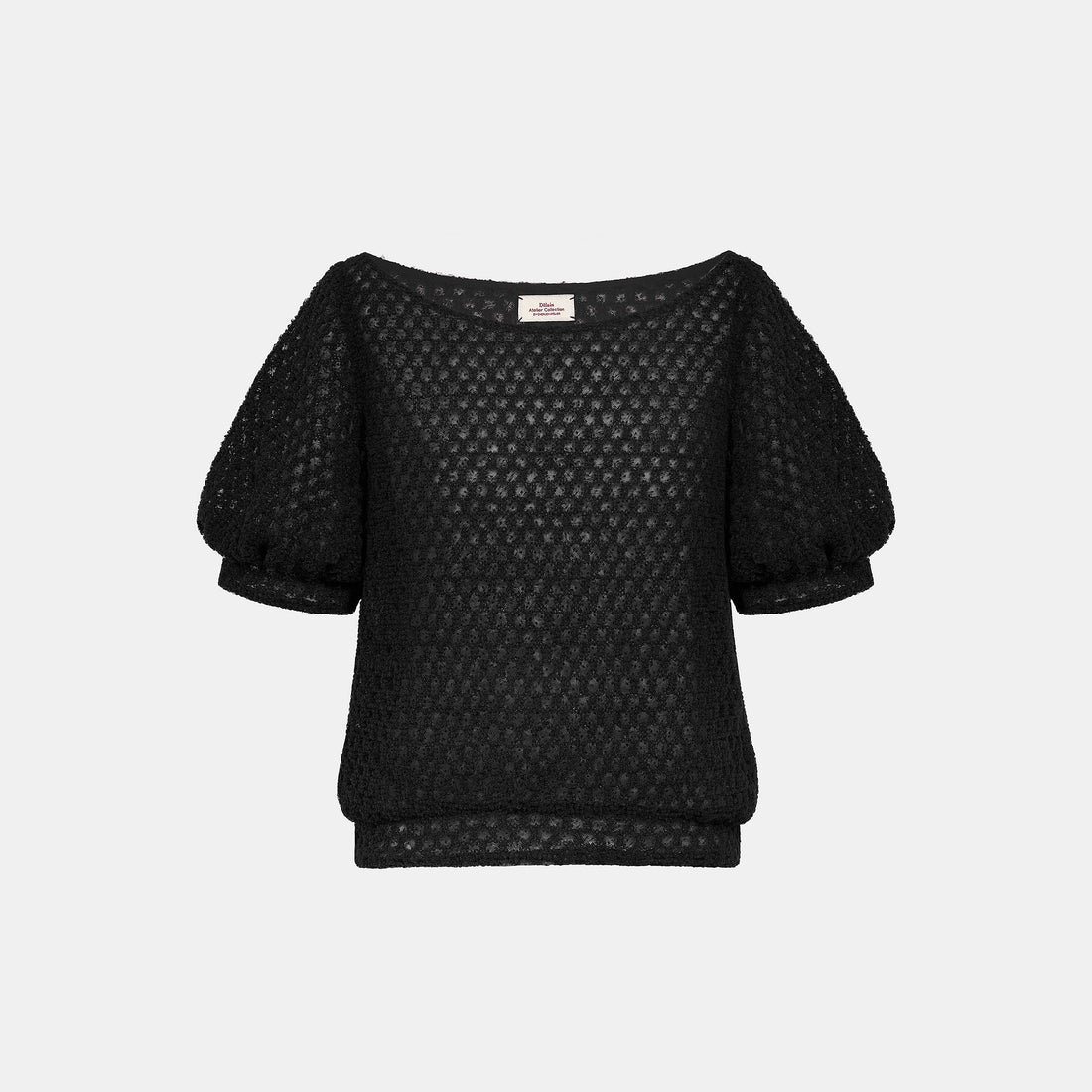 “Quiet Mastery.”法國立織絨圈點花工藝蕾絲上衣—Floral Nocturne詩花夜曲