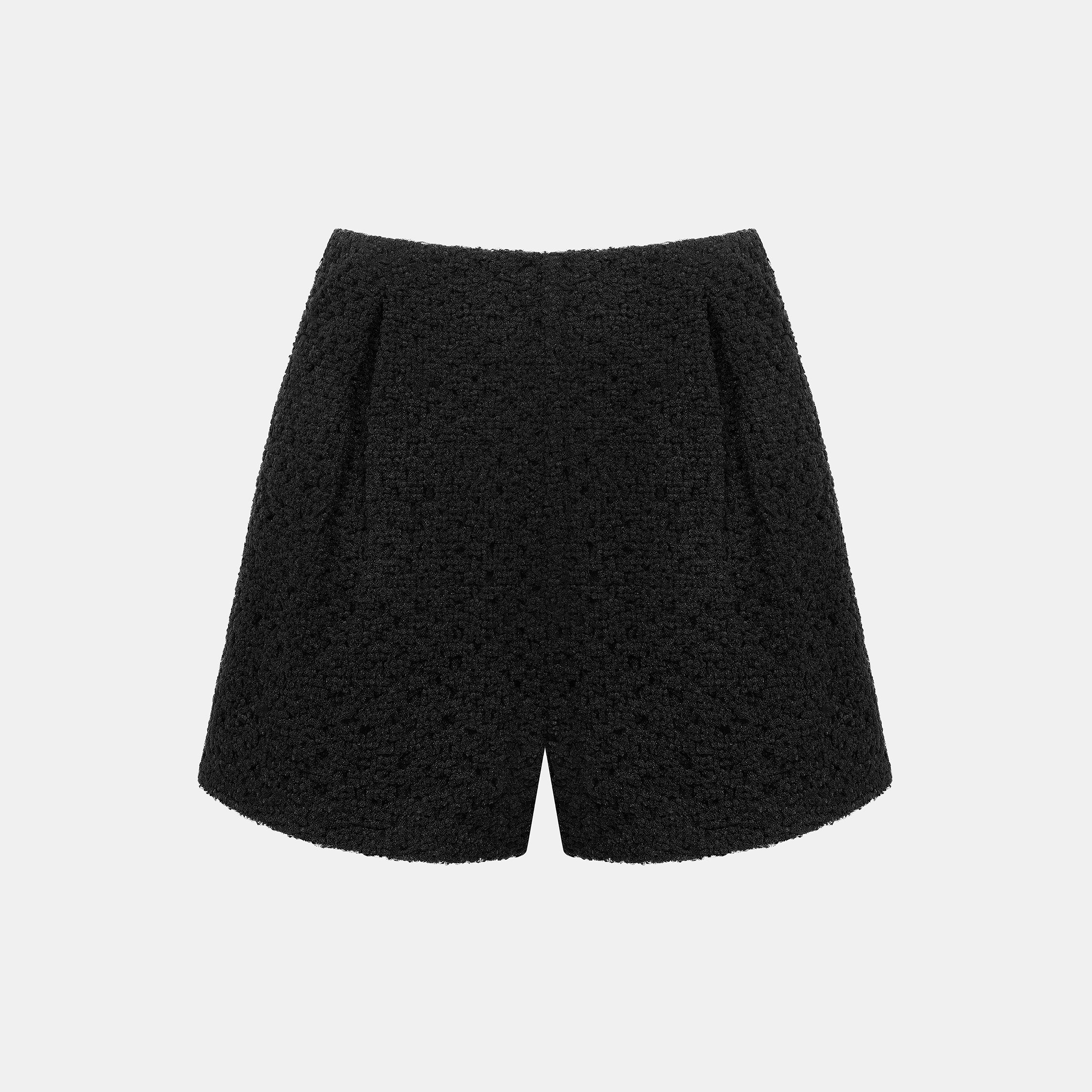 “Quiet Mastery.”法國立織絨圈點花工藝蕾絲短褲—Floral Nocturne詩花夜曲