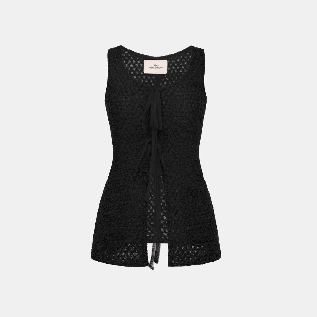 “Quiet Mastery.”法國立織絨圈點花工藝蕾絲馬甲背心—Floral Nocturne詩花夜曲