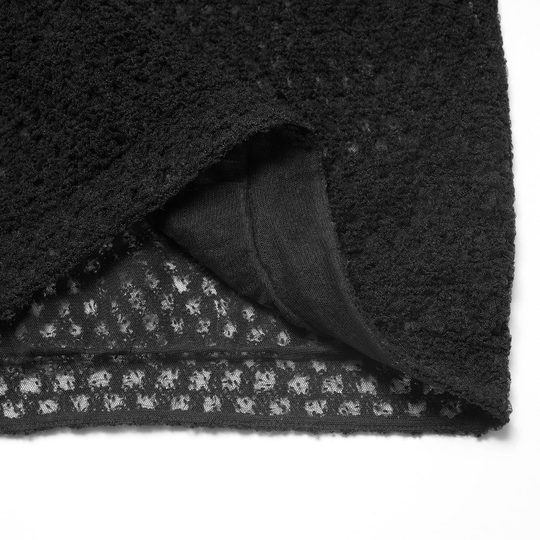 “Quiet Mastery.”法國立織絨圈點花工藝蕾絲上衣—Floral Nocturne詩花夜曲