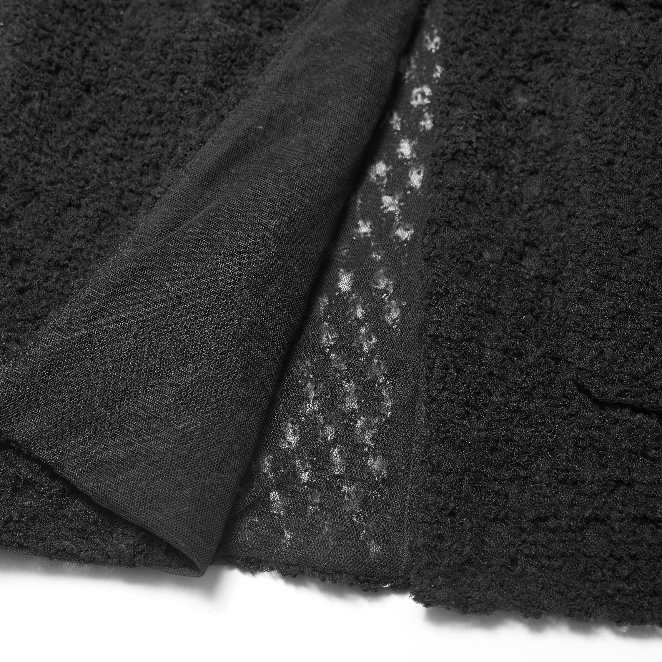 “Quiet Mastery.”法國立織絨圈點花工藝蕾絲馬甲背心—Floral Nocturne詩花夜曲