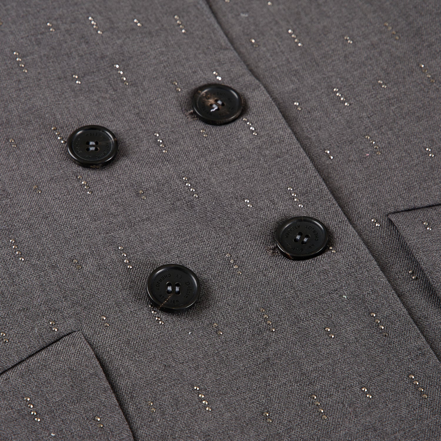 "Speak Sleek." 義大利手工鑽飾工藝西裝外套—Silverfall Grace銀光漫落