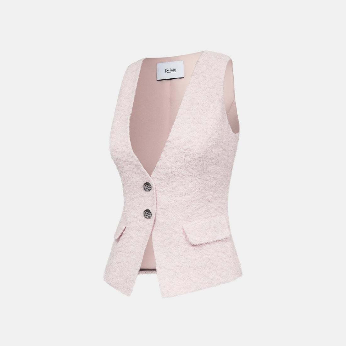 "Westminster Weekdays"義大利立體羽瓣飛紗花呢西裝馬甲背心—Petal Dream霧花輕眠