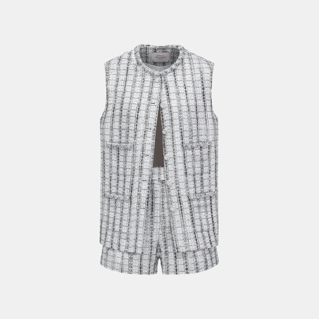 "Sloane Ave." 法國頂級銀燦工藝蕾絲花呢馬甲背心—Reflet Parisien巴黎倒影