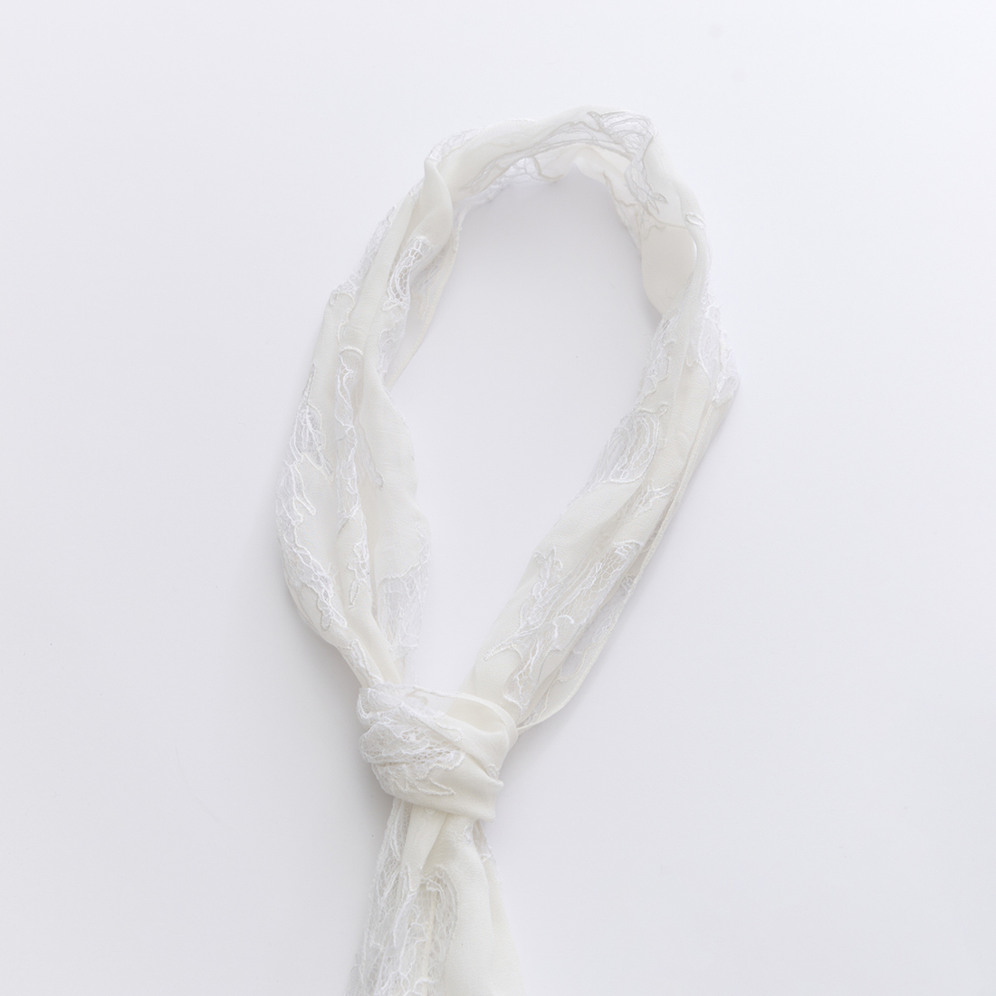 "Quiet Mastery" French top custom lace scarf—Amber Garden 