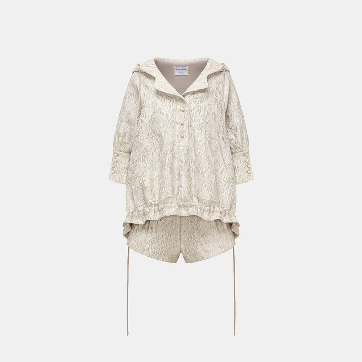 “春遊” 提花連帽拉繩上衣—Sunlight