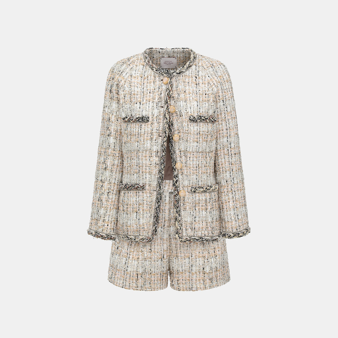 "Chelsea Citywalk." 法國棉紡節紗肌理花呢經典No.4外套—Uptown Gala上城晚宴